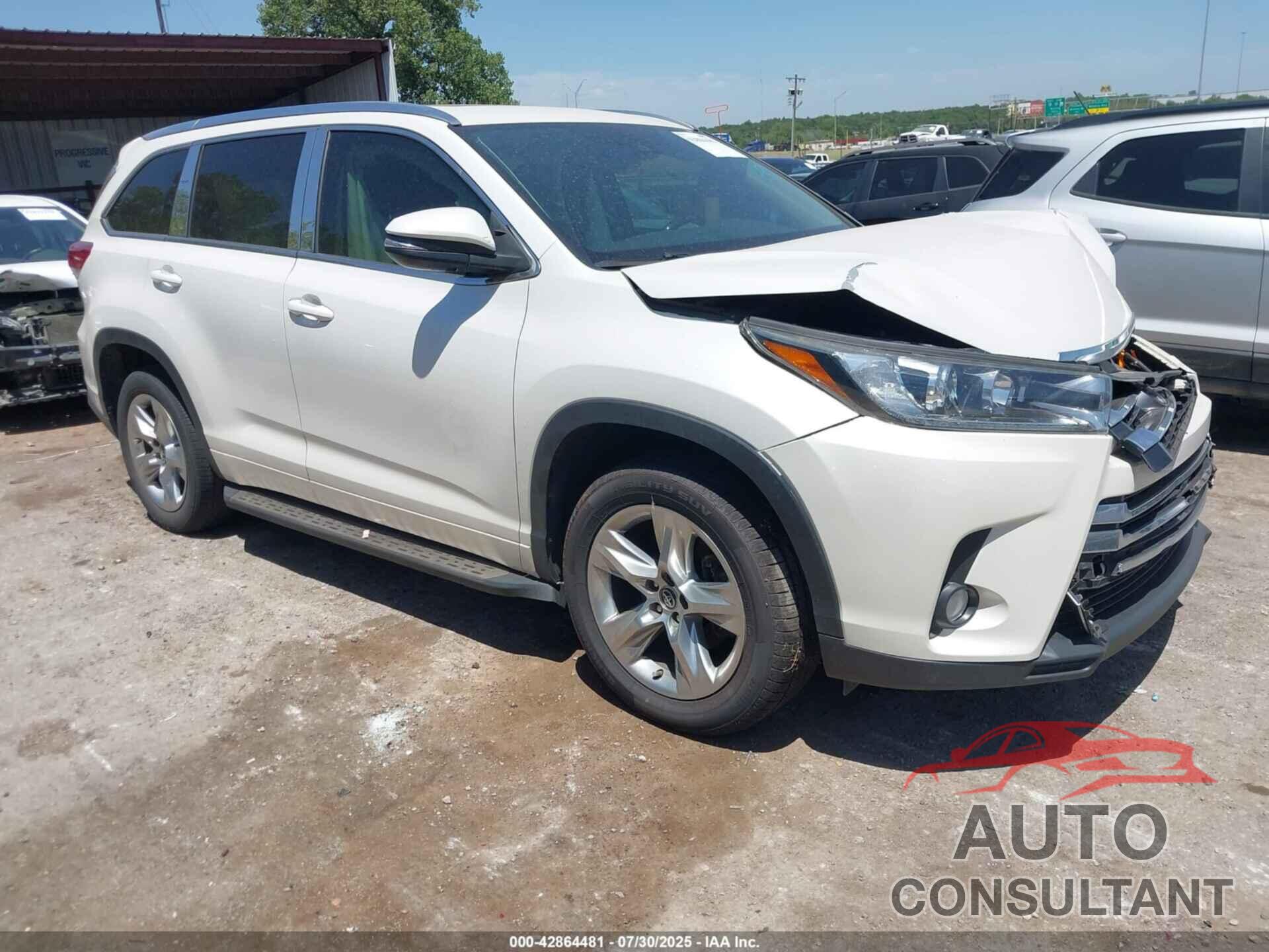 TOYOTA HIGHLANDER 2017 - 5TDYZRFH2HS230660