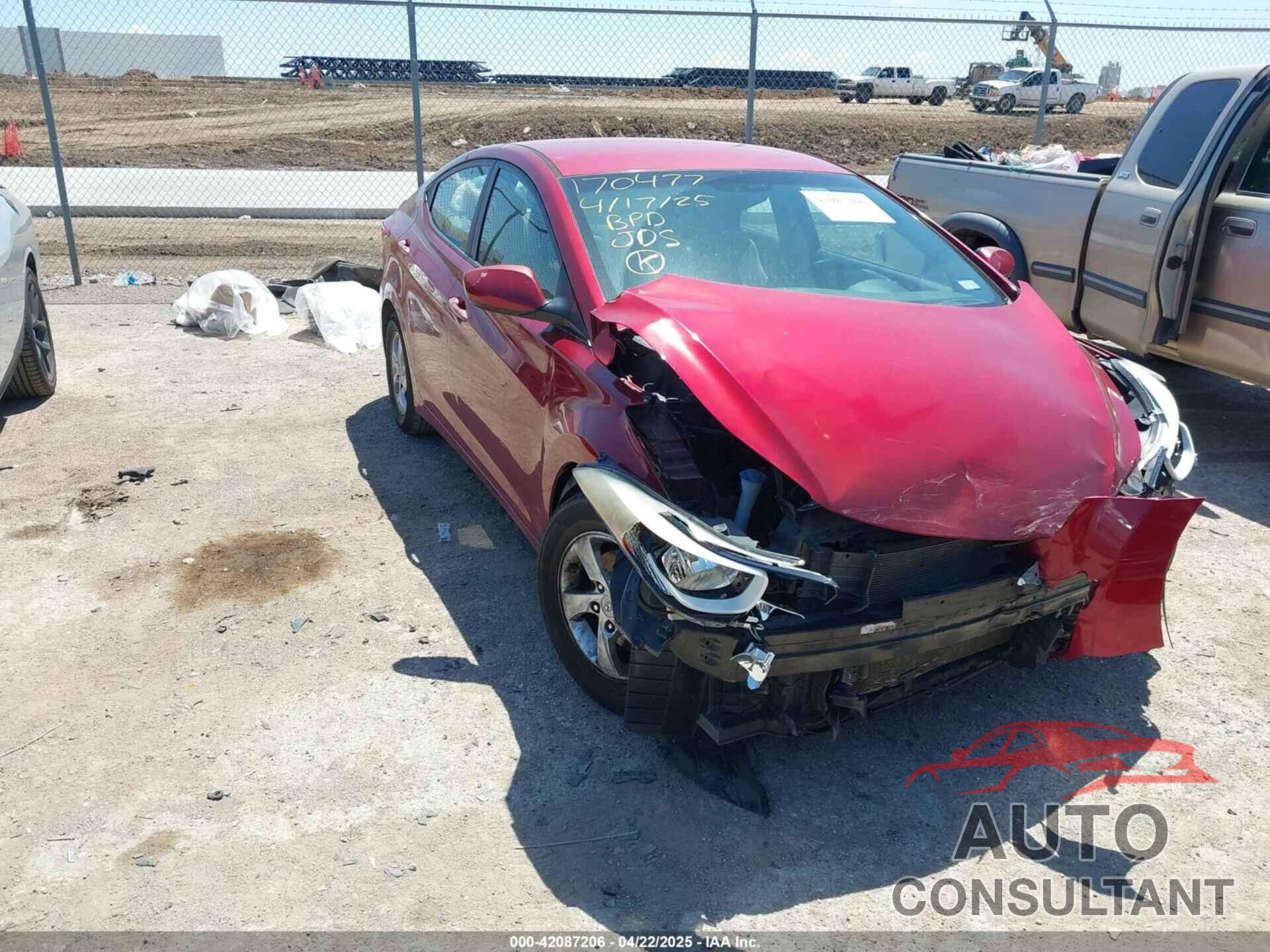 HYUNDAI ELANTRA 2015 - 5NPDH4AE1FH631234