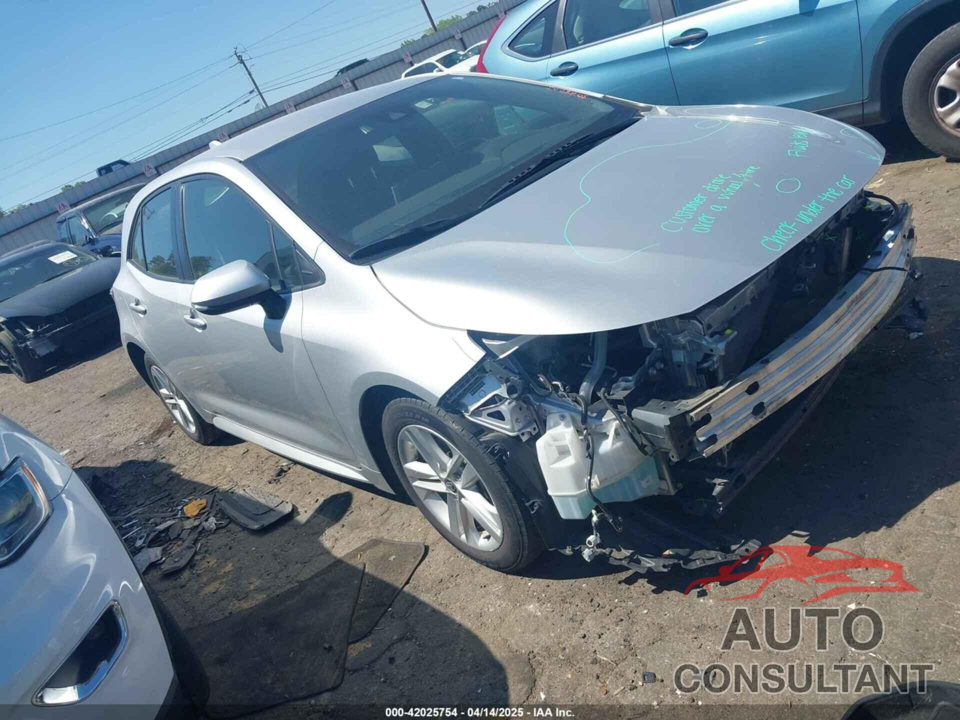 TOYOTA COROLLA 2019 - JTNK4RBE6K3028523