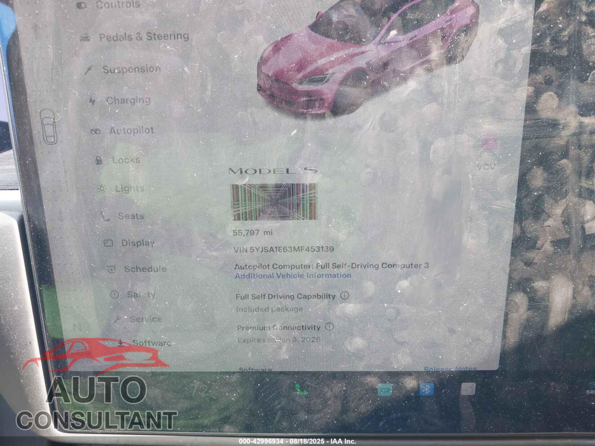 TESLA MODEL S 2021 - 5YJSA1E63MF453139