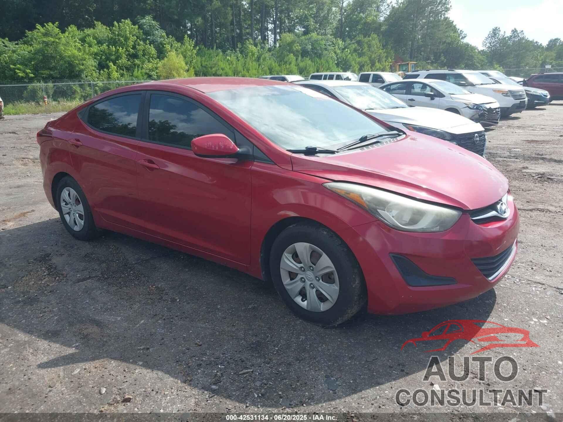 HYUNDAI ELANTRA 2016 - KMHDH4AE9GU625149