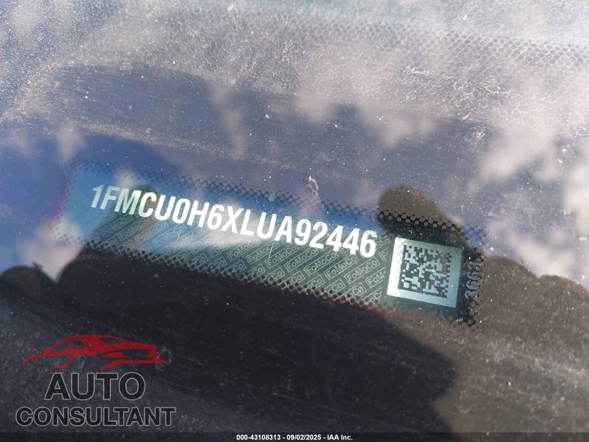 FORD ESCAPE 2020 - 1FMCU0H6XLUA92446