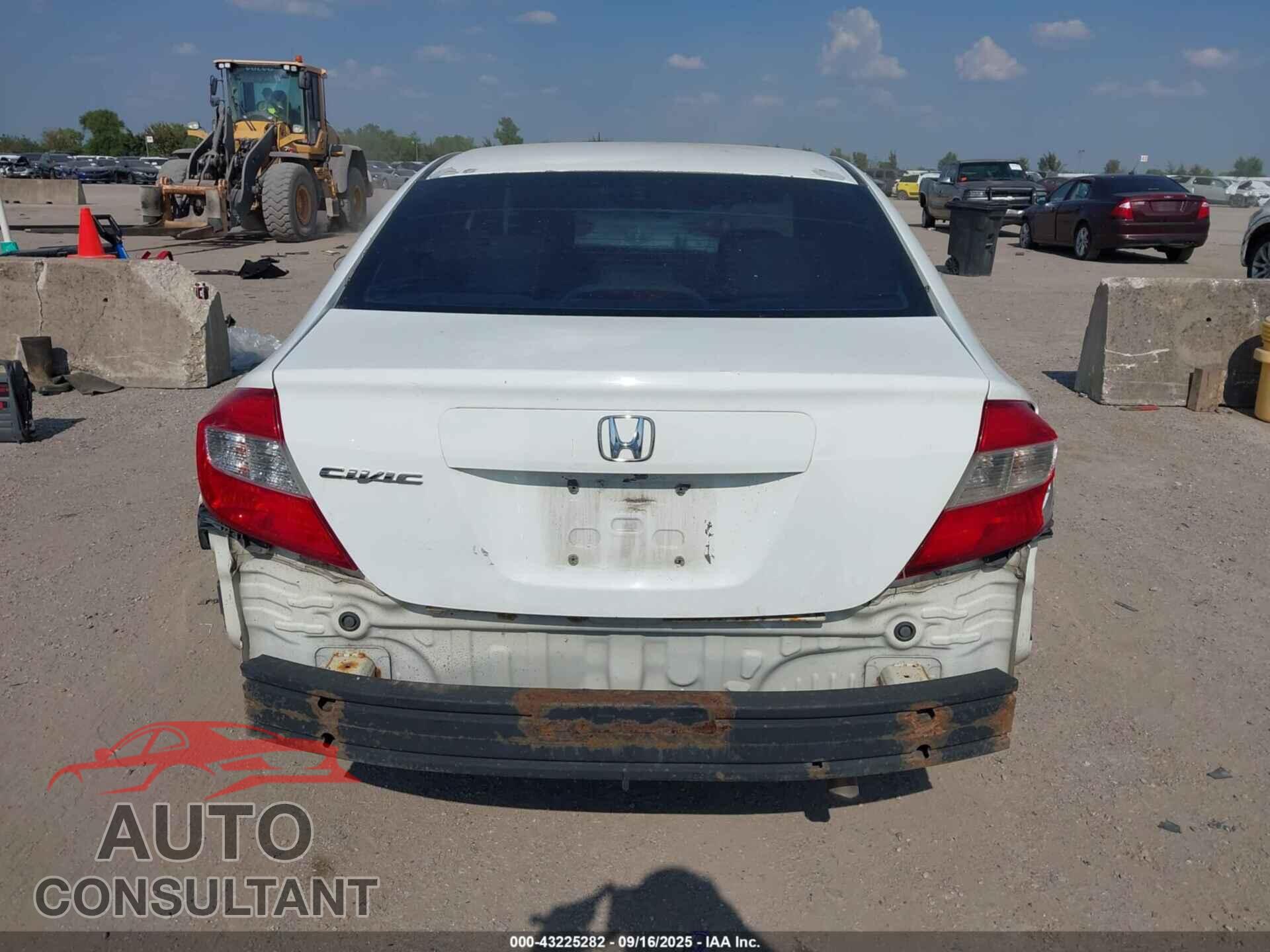 HONDA CIVIC 2012 - 19XFB2F58CE070506