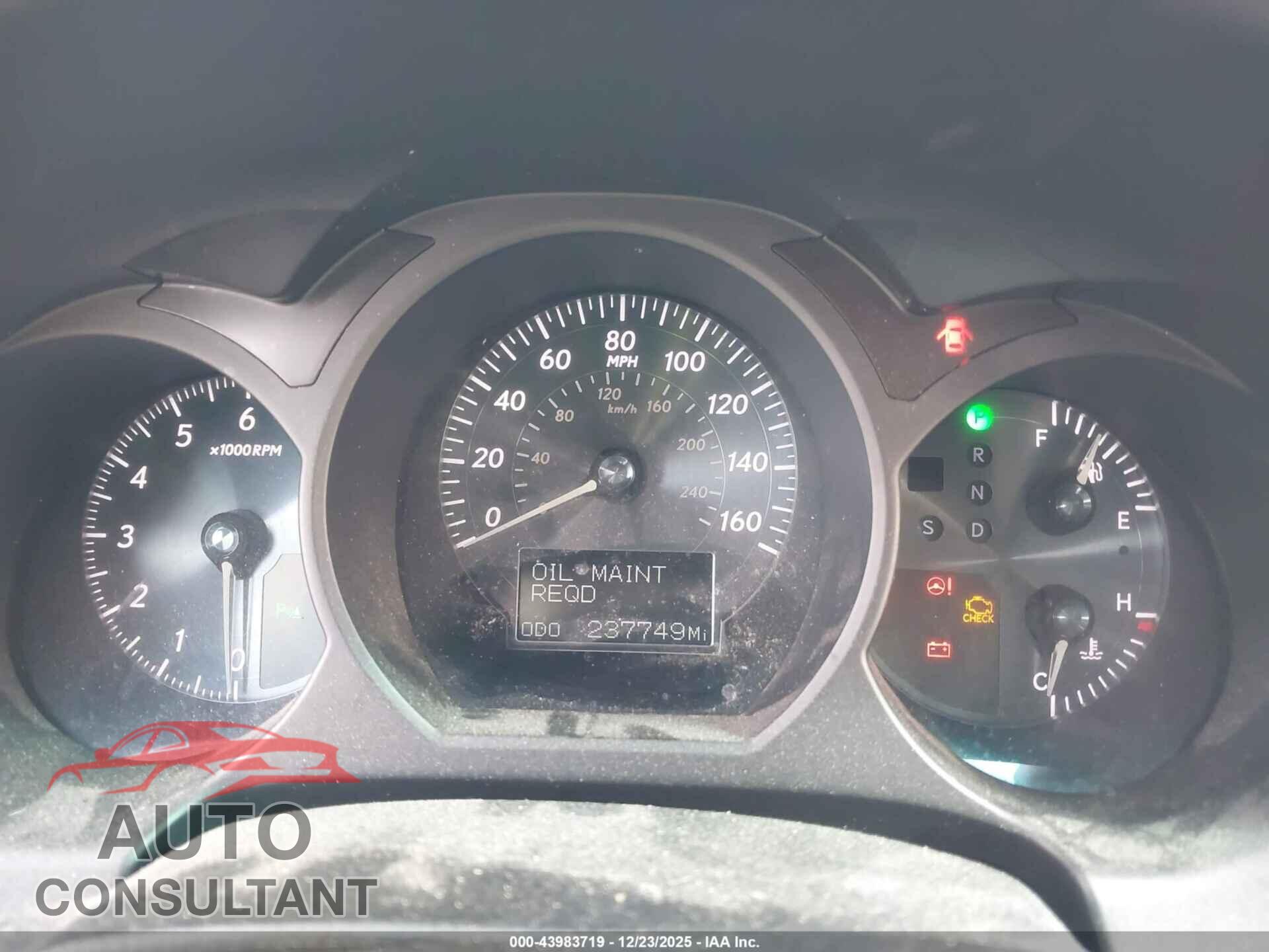 LEXUS GS 2009 - JTHBE96S690046287