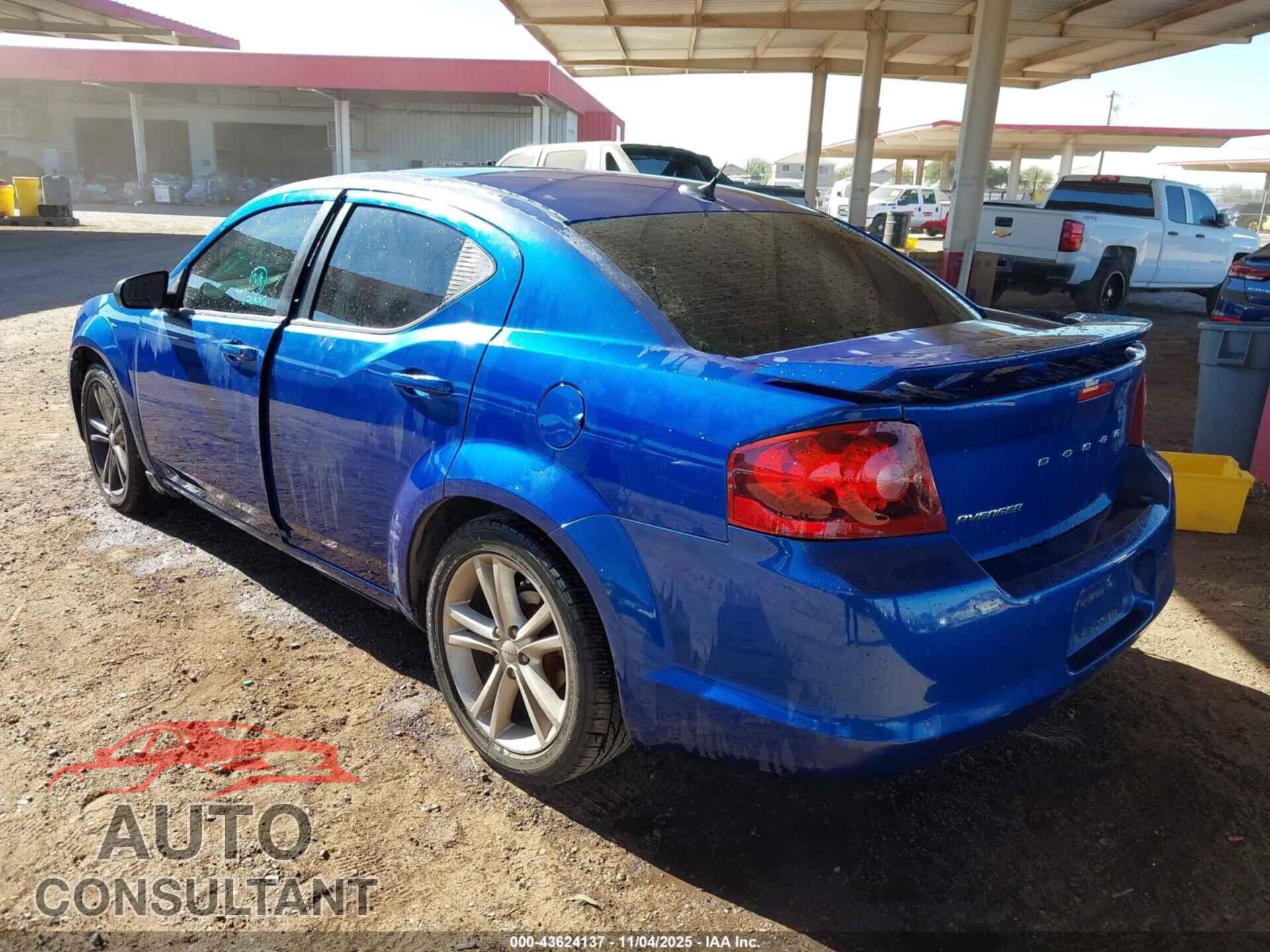 DODGE AVENGER 2012 - 1C3CDZAG9CN256019