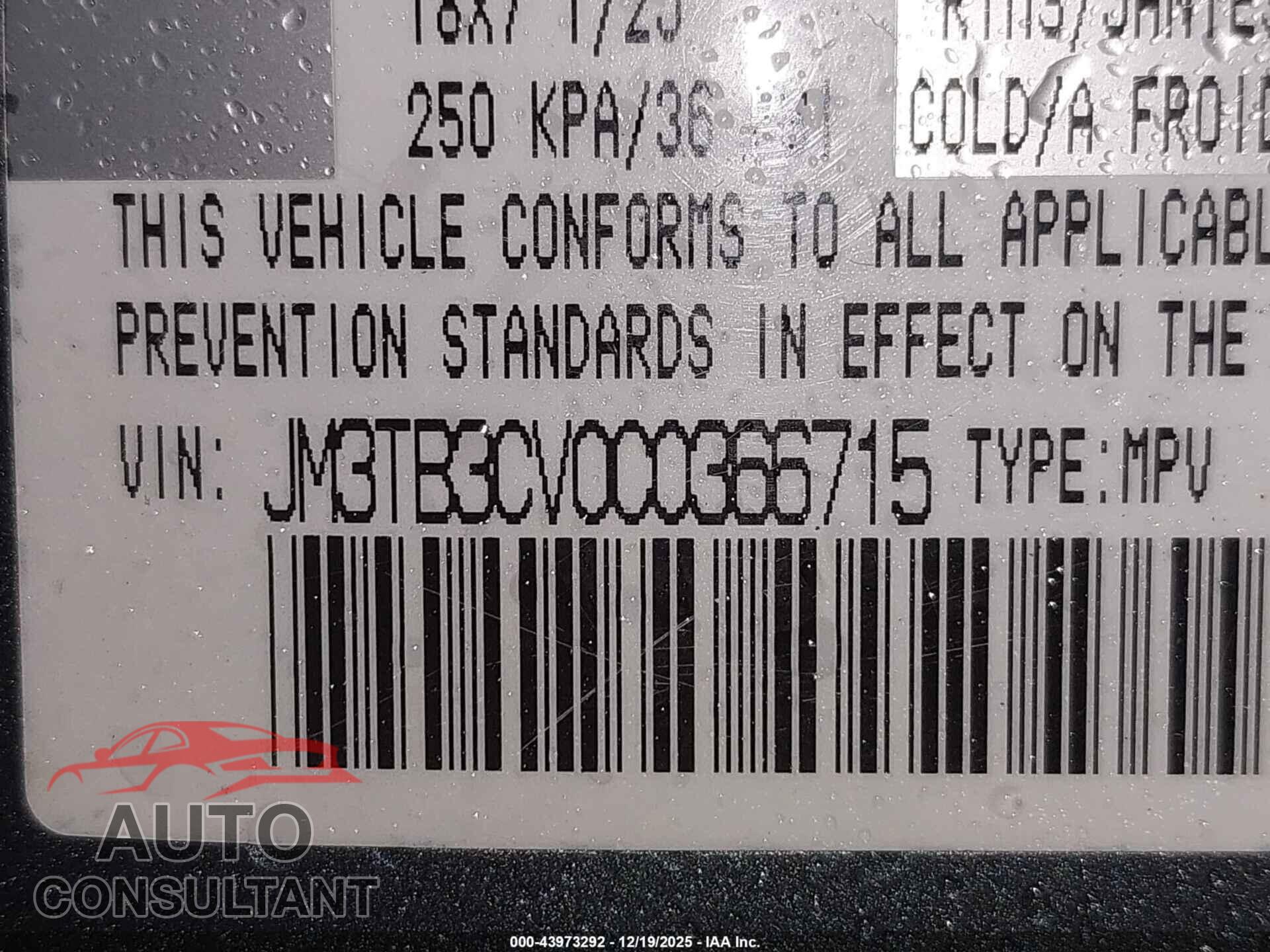 MAZDA CX-9 2012 - JM3TB3CV0C0366715