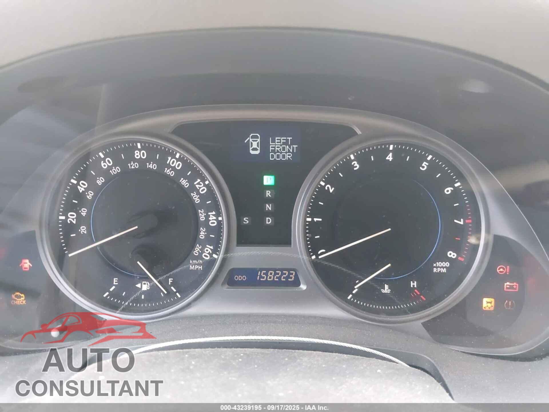 LEXUS IS 250 2010 - JTHCF5C23A2034444