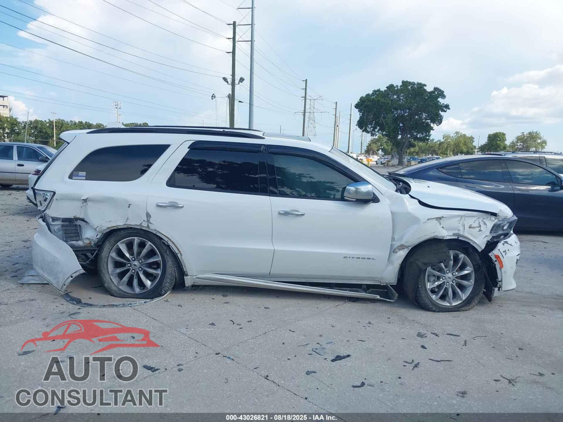 DODGE DURANGO 2021 - 1C4RDJEGXMC886386