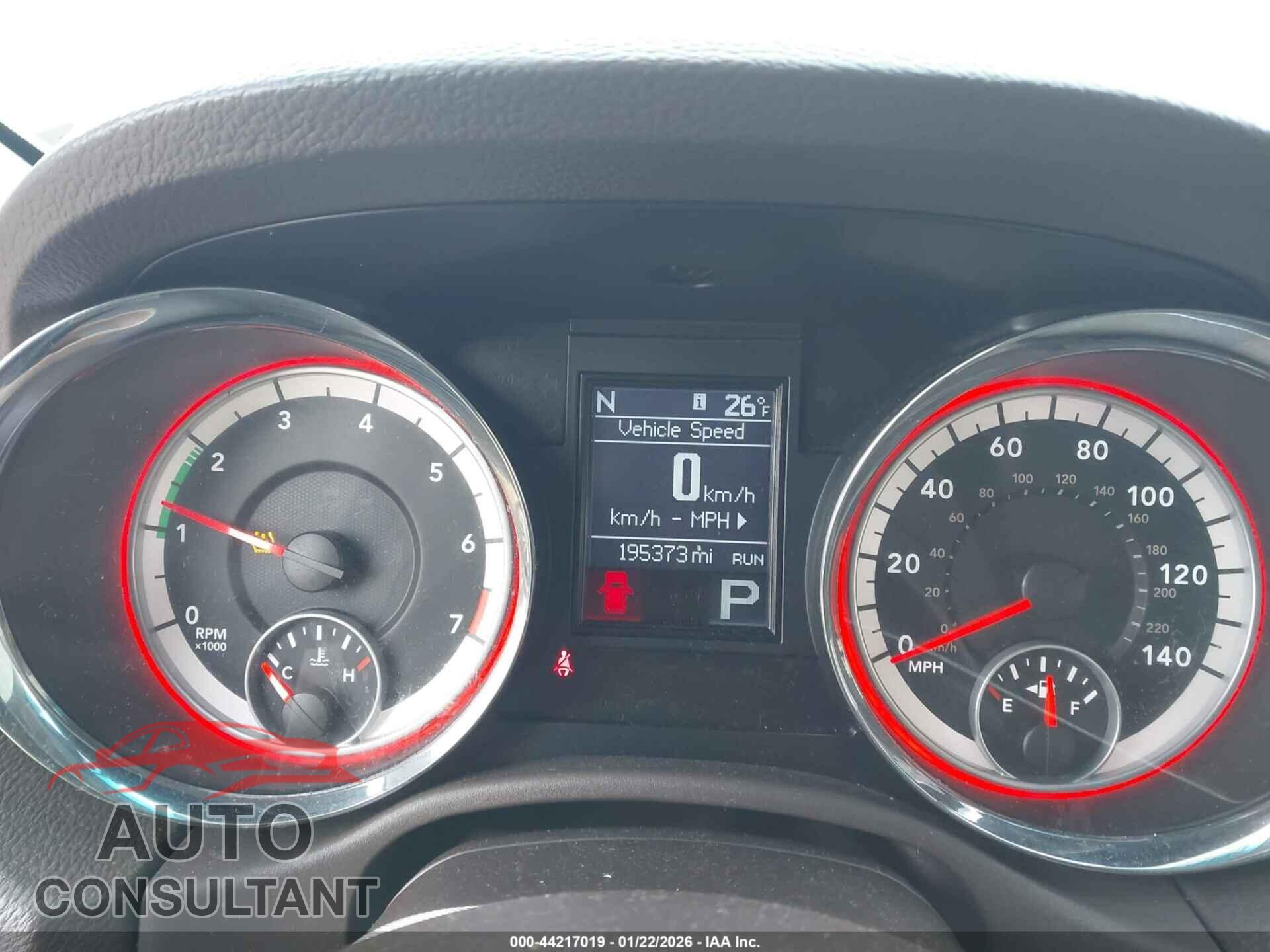 DODGE DURANGO 2013 - 1C4RDJAG9DC662967