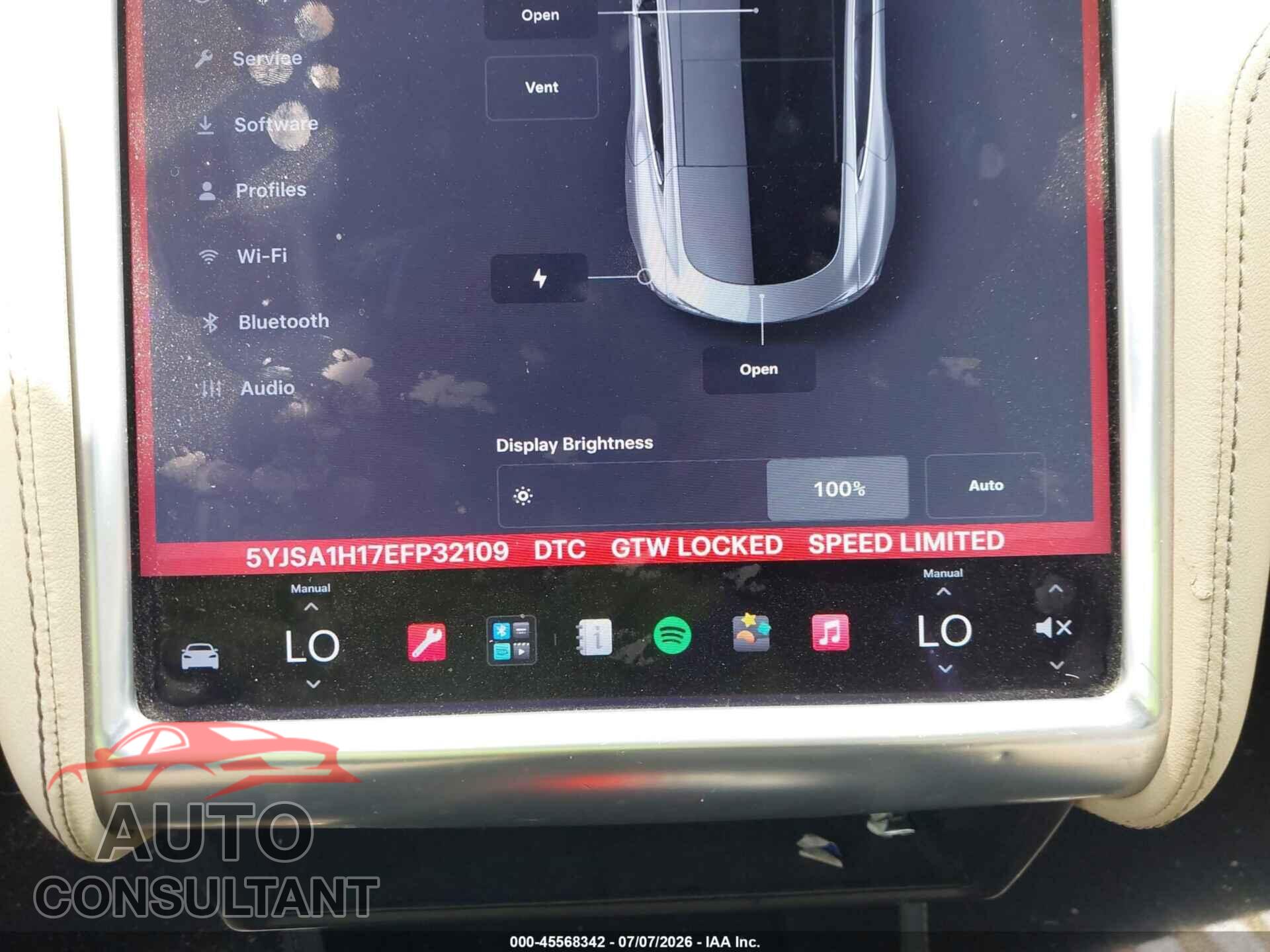 TESLA MODEL S 2014 - 5YJSA1H17EFP32109