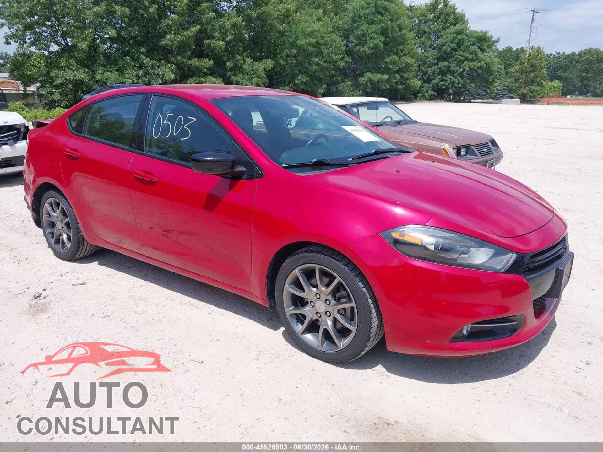 DODGE DART 2014 - 1C3CDFBB4ED851550
