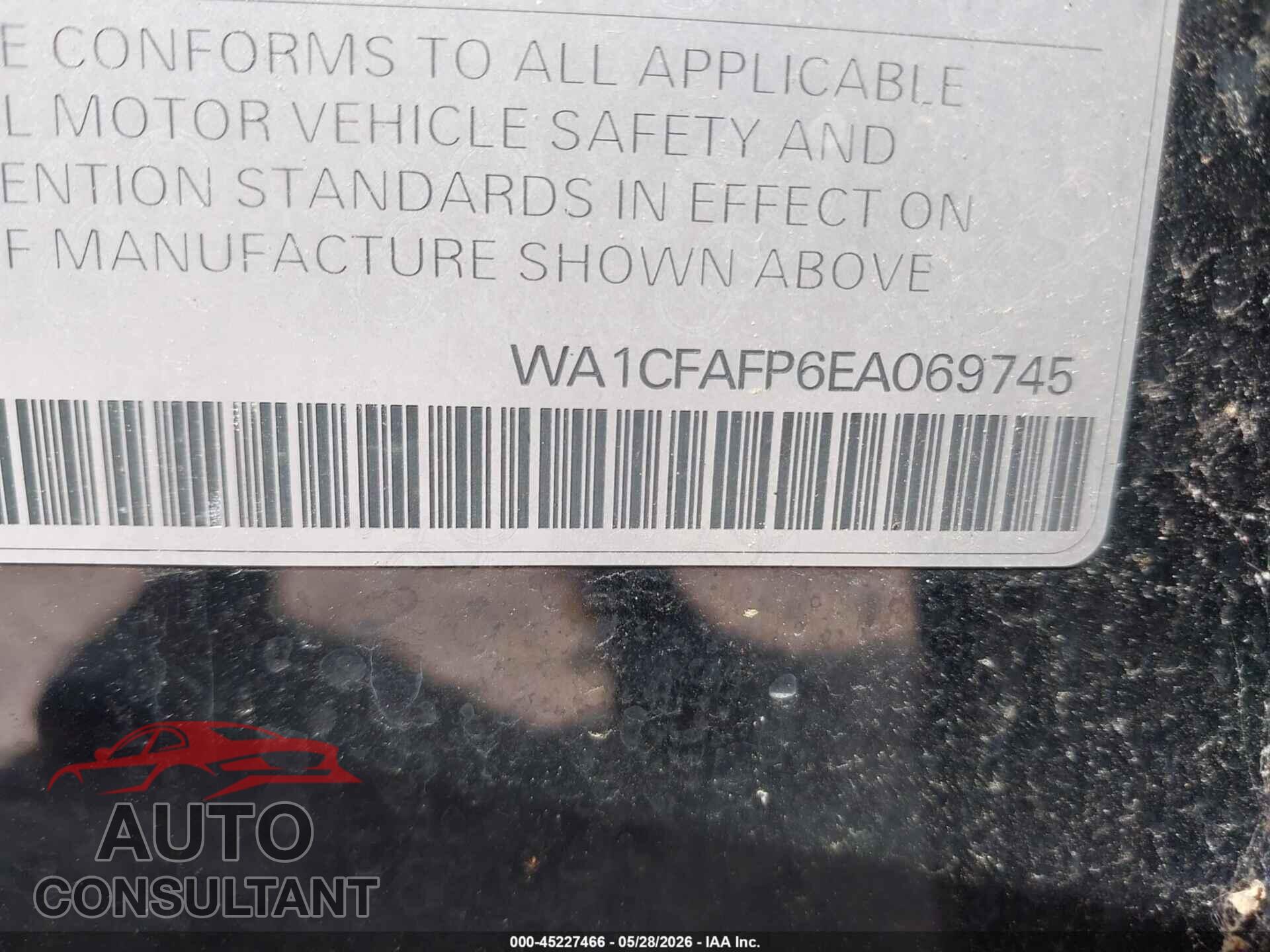 AUDI Q5 2014 - WA1CFAFP6EA069745
