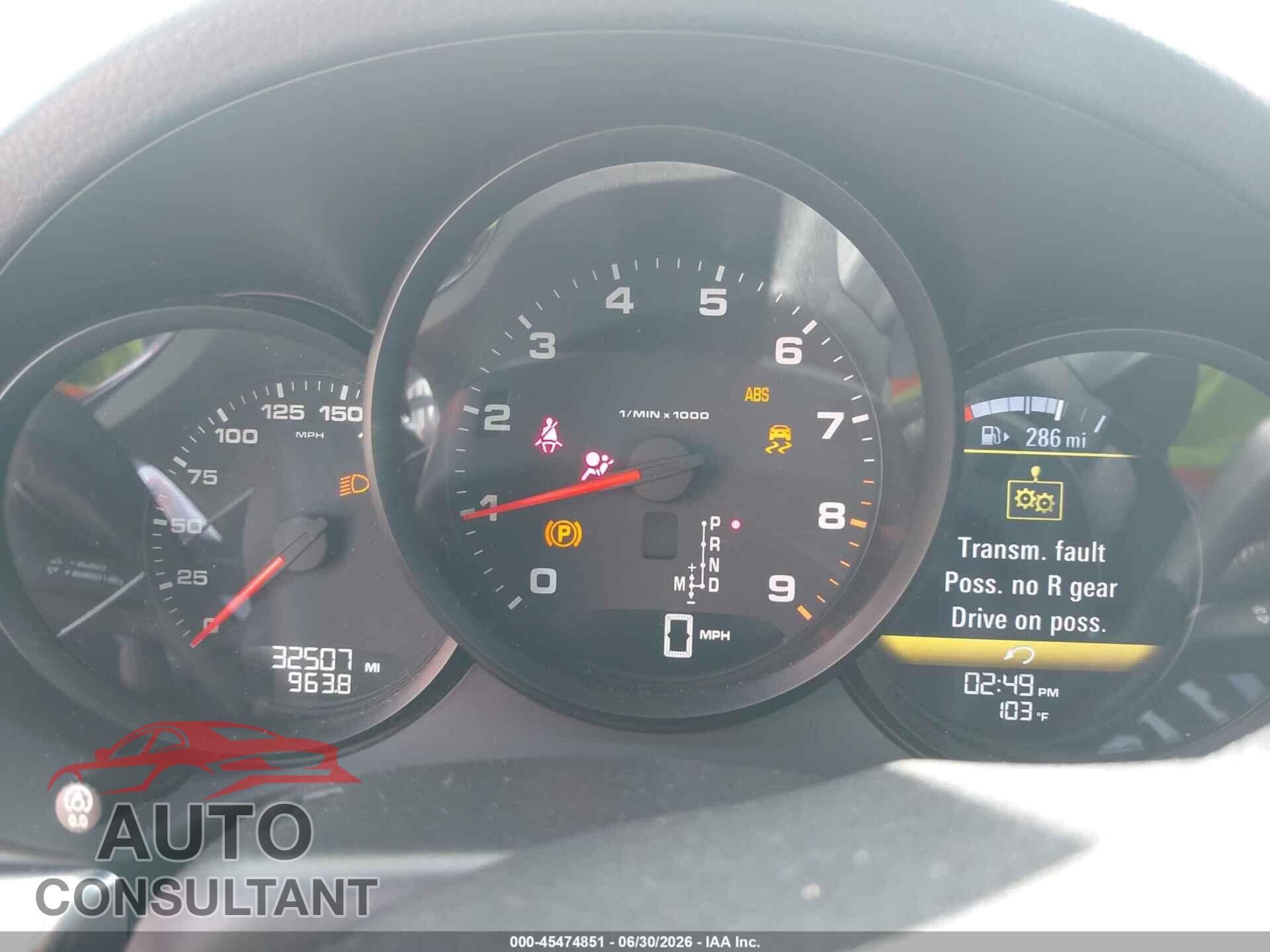PORSCHE BOXSTER 2013 - WP0CA2A8XDS112423