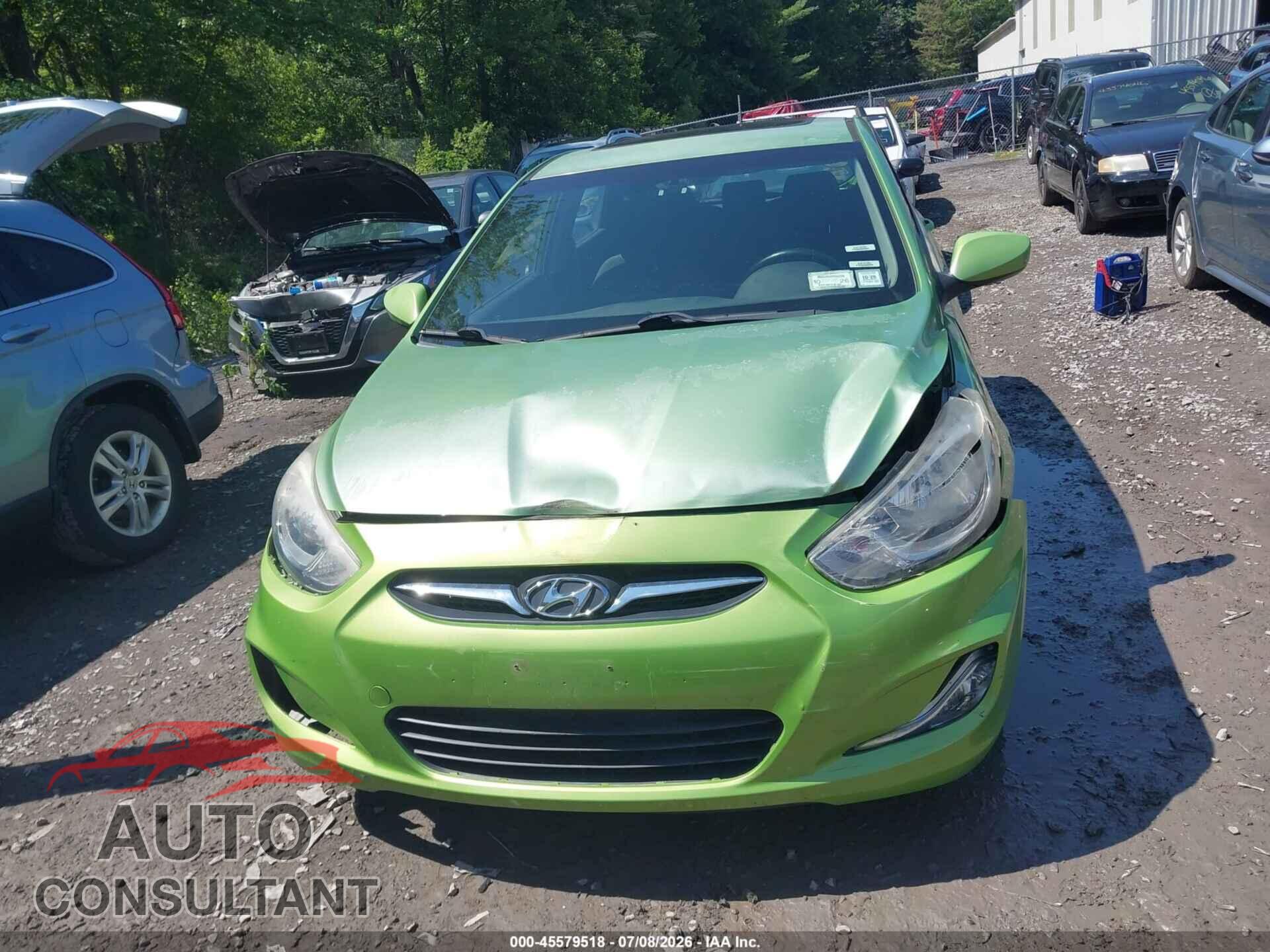 HYUNDAI ACCENT 2012 - KMHCU5AEXCU035257