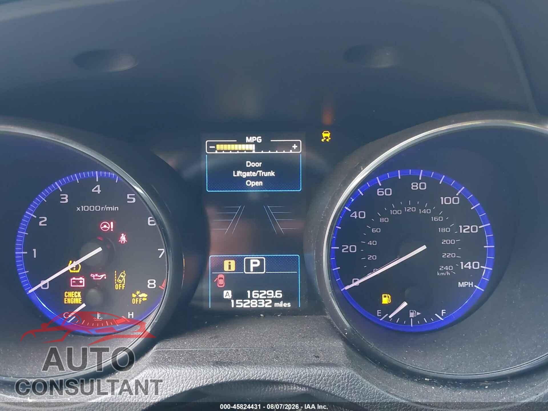 SUBARU OUTBACK 2015 - 4S4BSBFC2F3289370