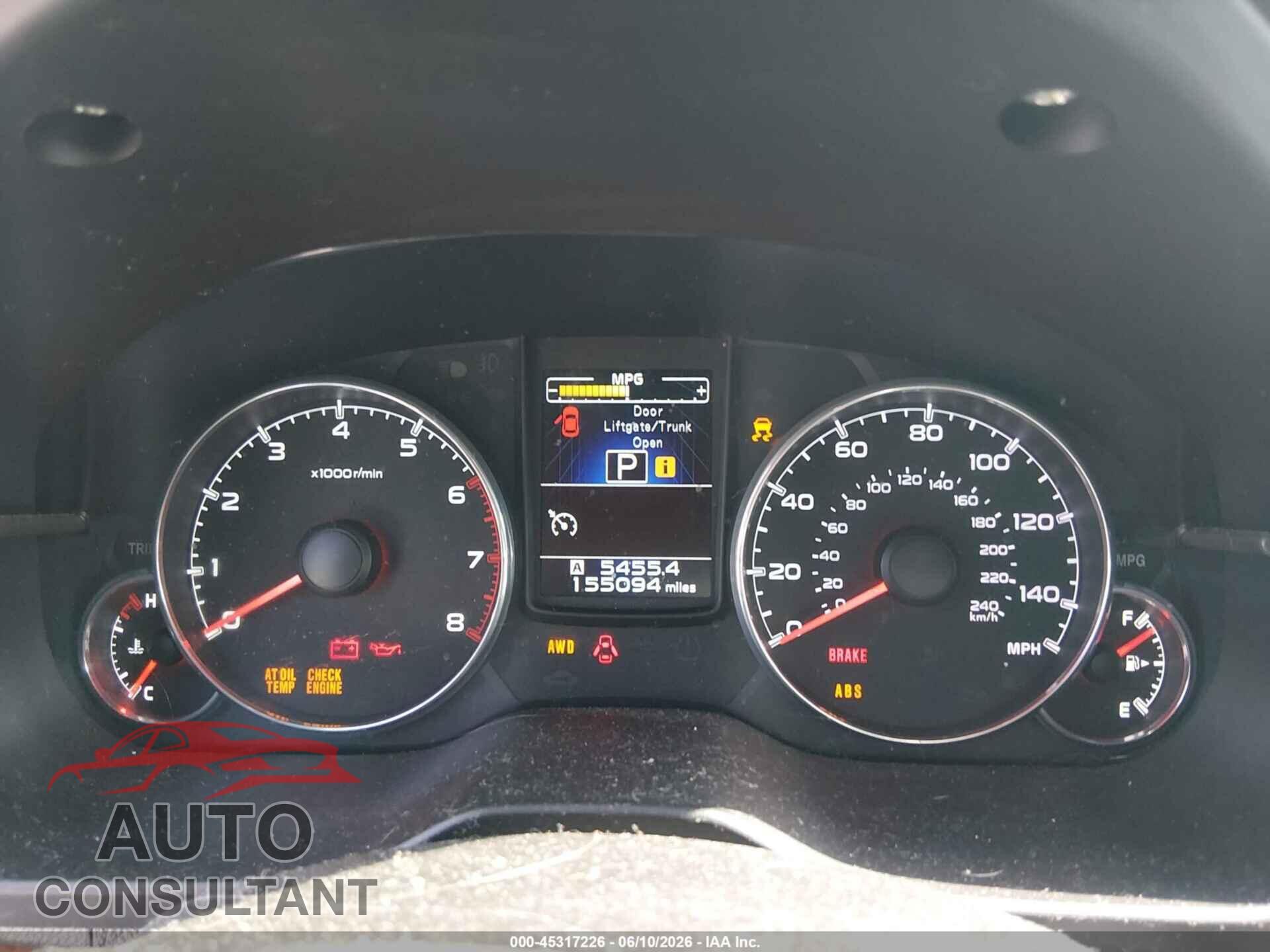 SUBARU OUTBACK 2014 - 4S4BRBLC4E3244008