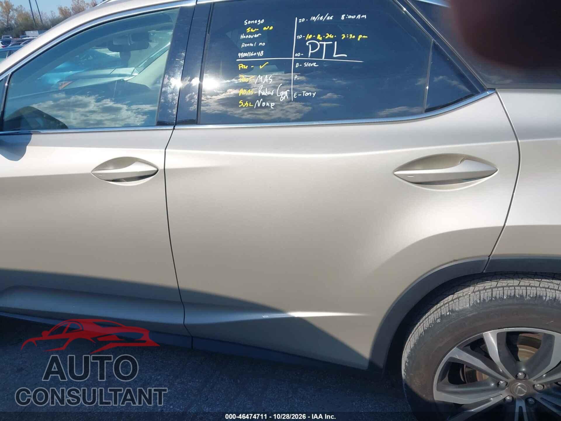 LEXUS RX 350 2017 - 2T2BZMCAXHC064277