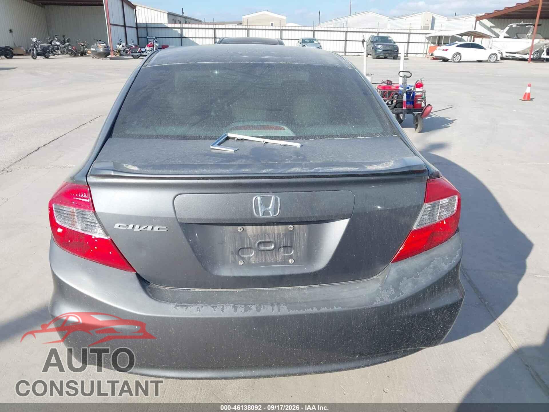 HONDA CIVIC 2012 - 19XFB2F86CE088058