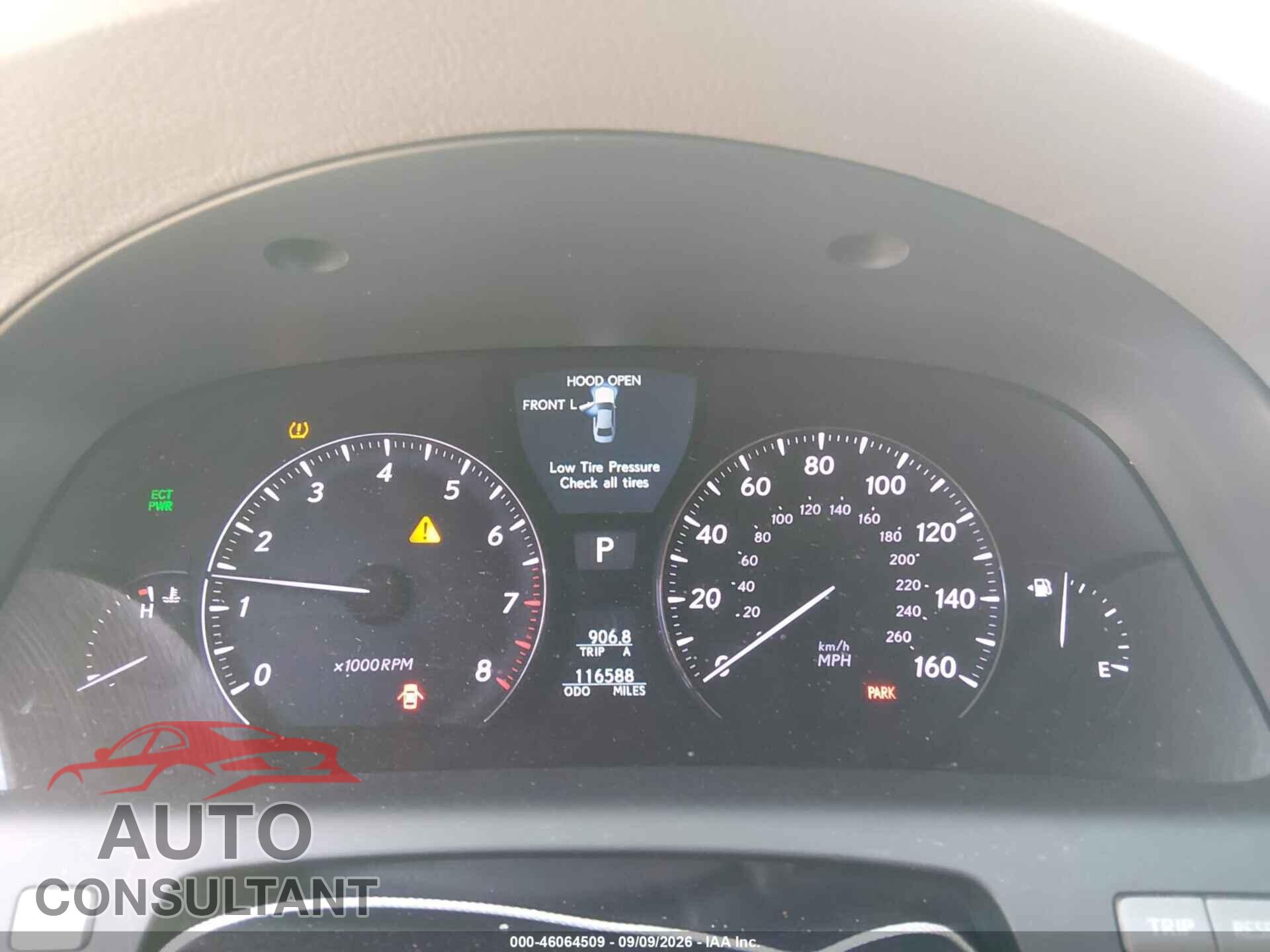 LEXUS LS 460 2011 - JTHCL5EF4B5012154