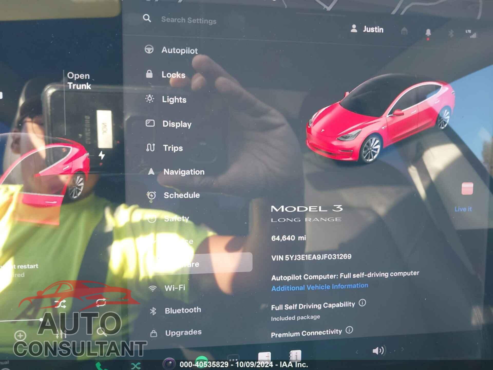 TESLA MODEL 3 2018 - 5YJ3E1EA9JF031269