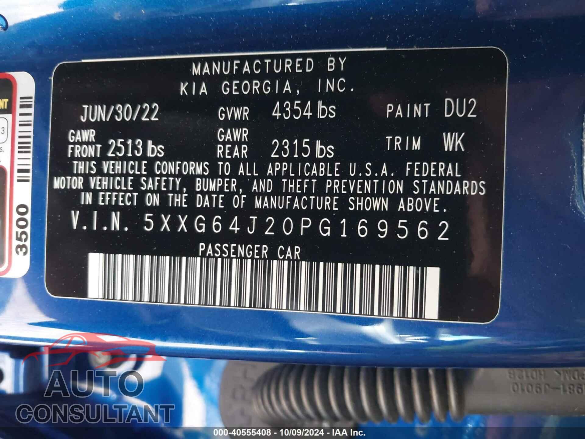 KIA K5 2023 - 5XXG64J20PG169562