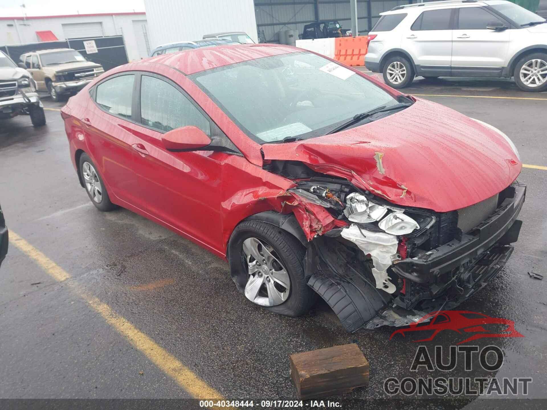 HYUNDAI ELANTRA 2016 - KMHDH4AE6GU482502