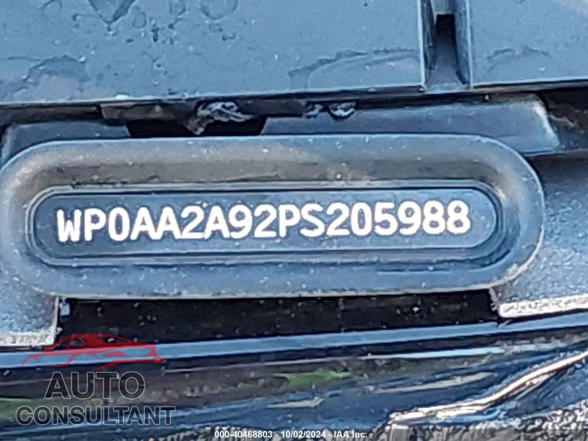PORSCHE 911 2023 - WP0AA2A92PS205988