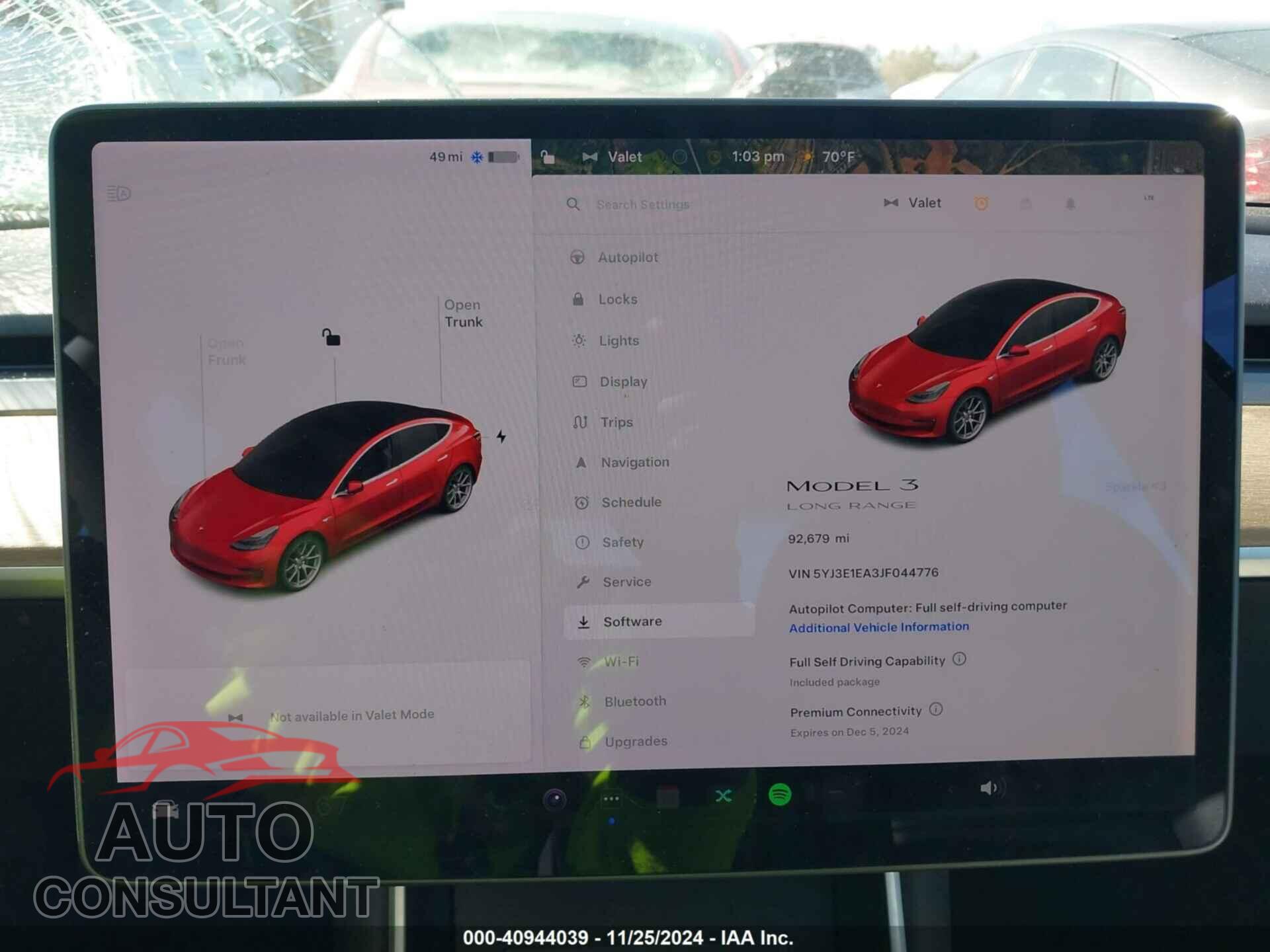 TESLA MODEL 3 2018 - 5YJ3E1EA3JF044776