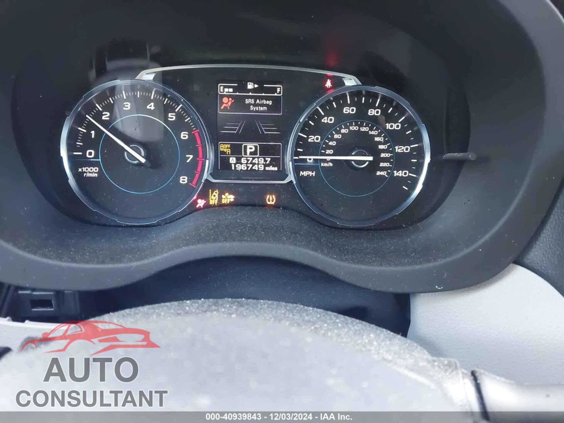 SUBARU FORESTER 2017 - JF2SJAGC2HH441607