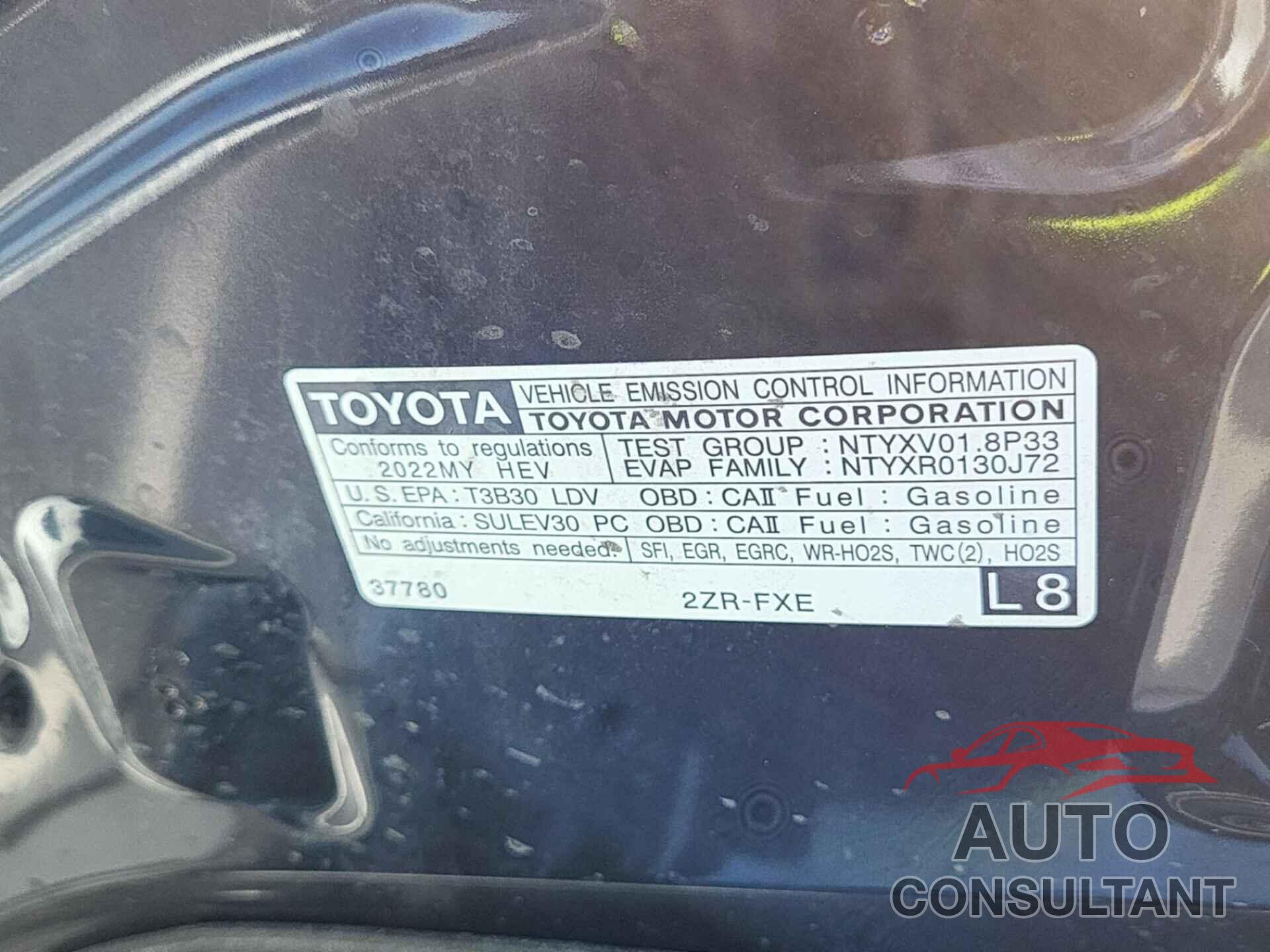 TOYOTA PRIUS 2022 - JTDKAMFU2N3178585