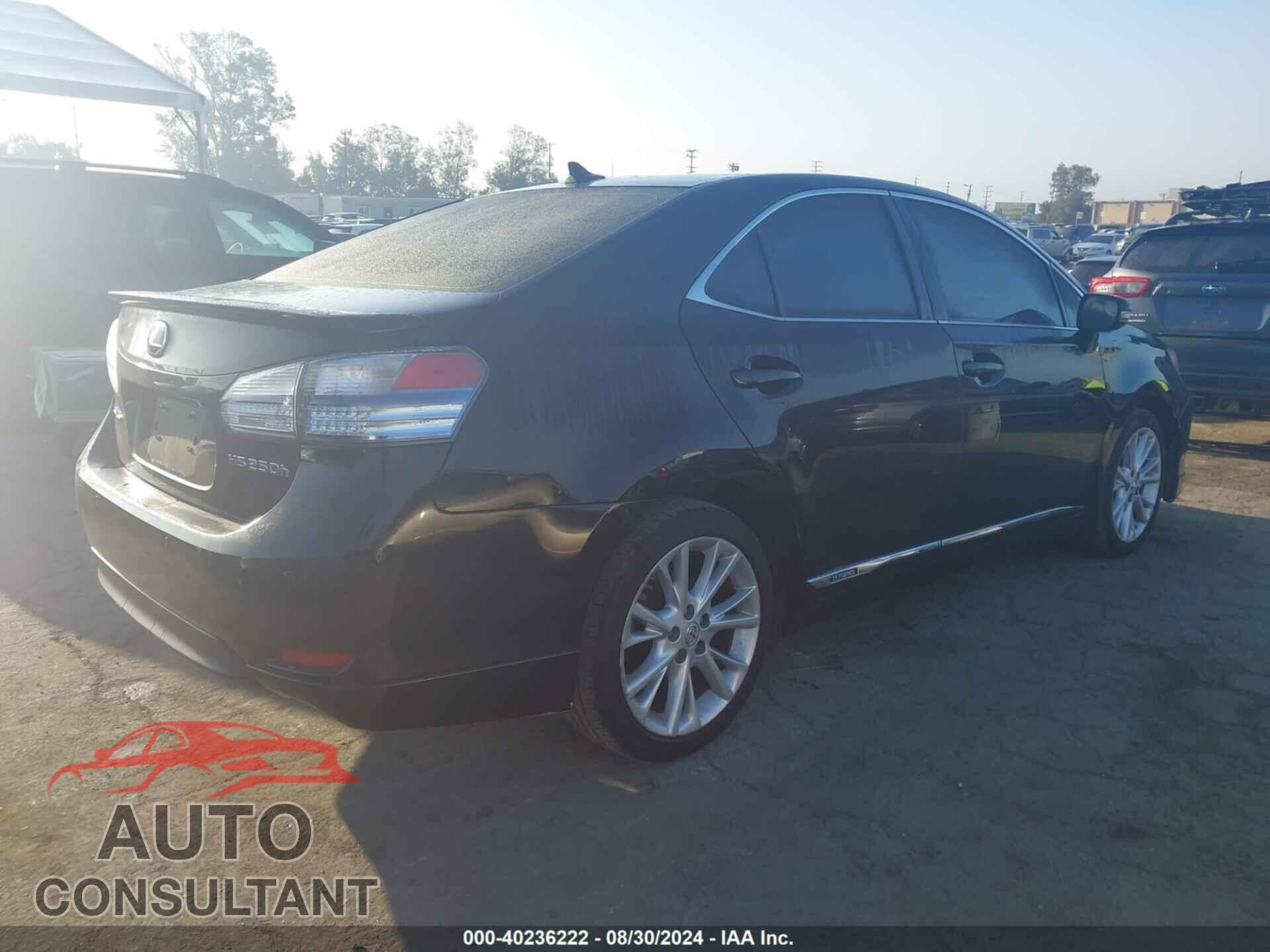 LEXUS HS 250H 2010 - JTHBB1BA6A2014732