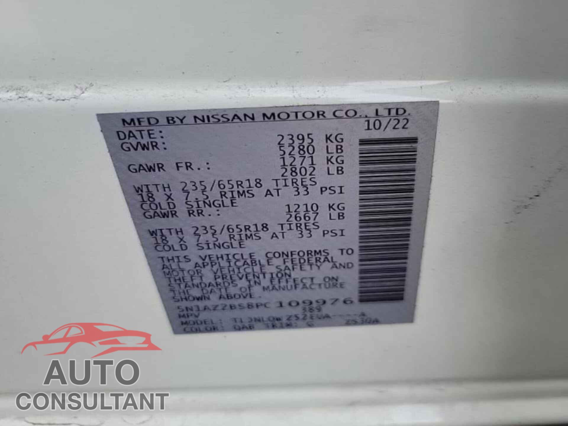 NISSAN MURANO 2023 - 5N1AZ2BS8PC109976