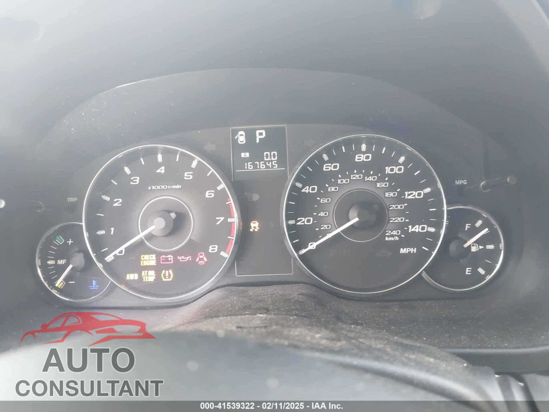 SUBARU OUTBACK 2011 - 4S4BRBGC5B3342163