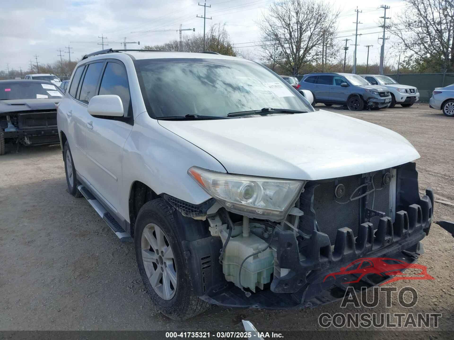 TOYOTA HIGHLANDER 2013 - 5TDZK3EH6DS096284