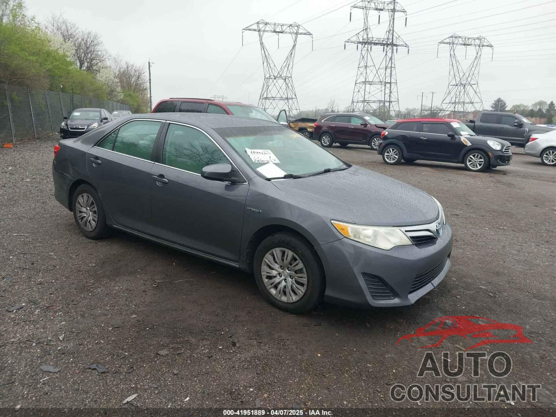 TOYOTA CAMRY HYBRID 2012 - 4T1BD1FK3CUC30459