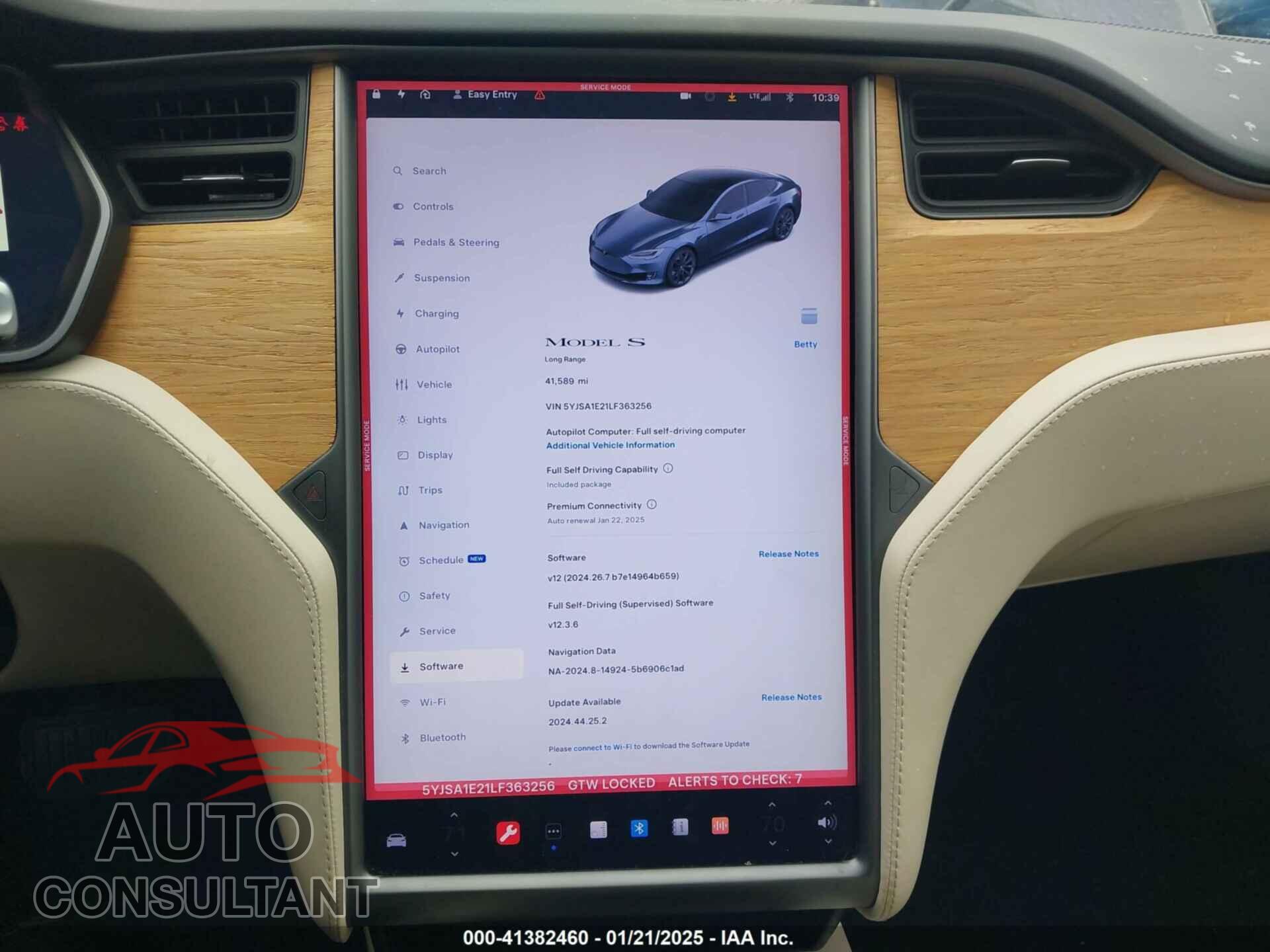 TESLA MODEL S 2020 - 5YJSA1E21LF363256