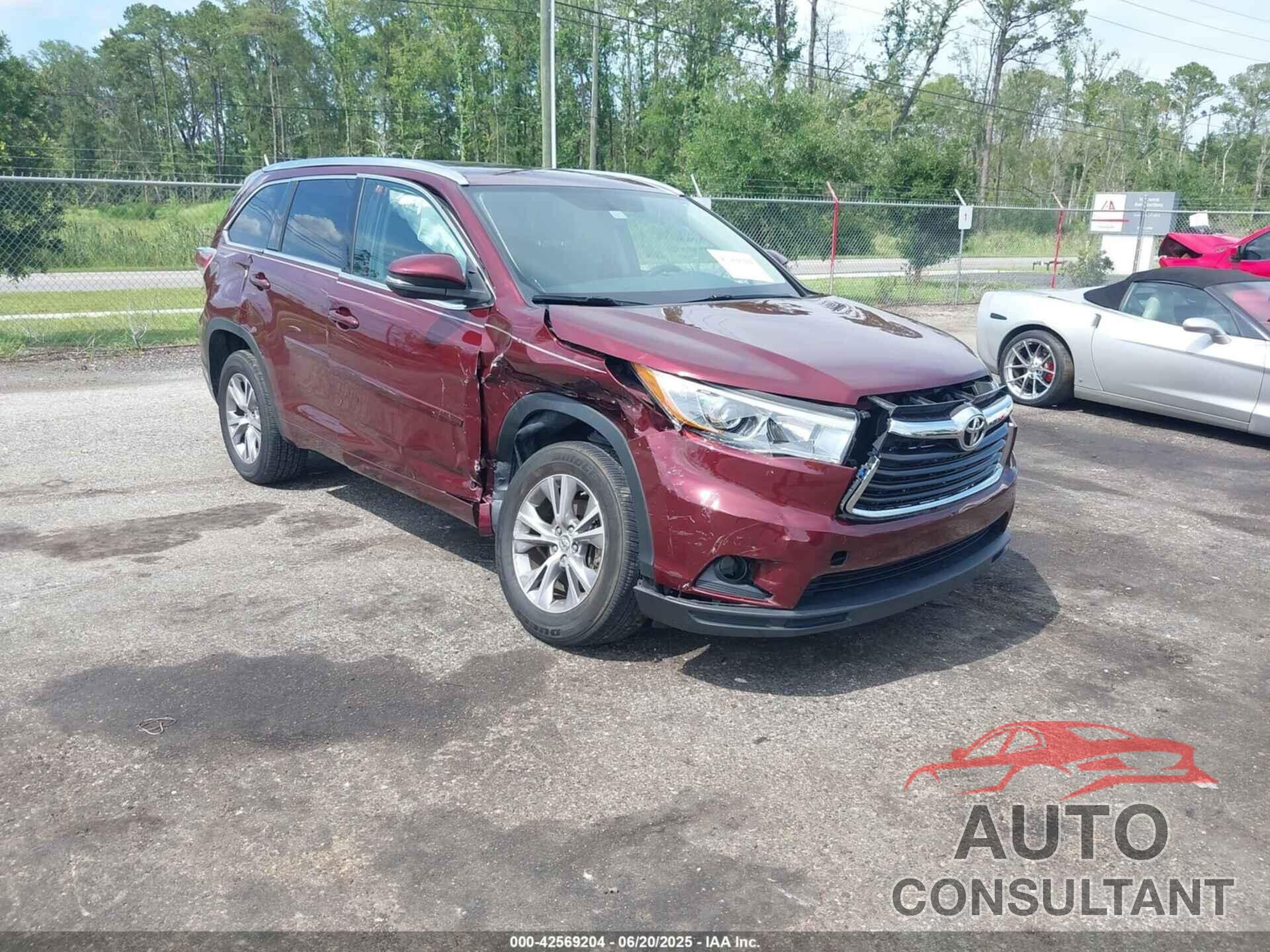 TOYOTA HIGHLANDER 2015 - 5TDKKRFH7FS064529