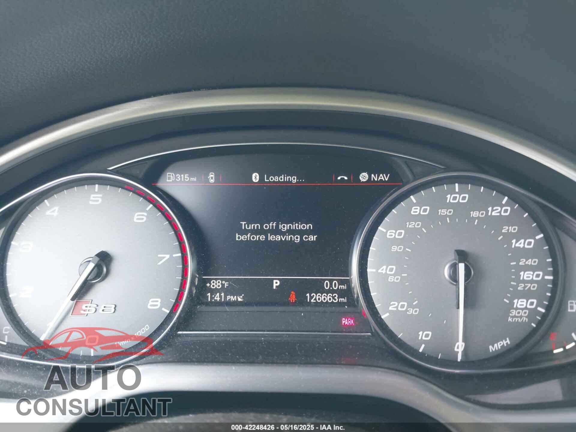 AUDI S8 2013 - WAUD2AFD0DN010609