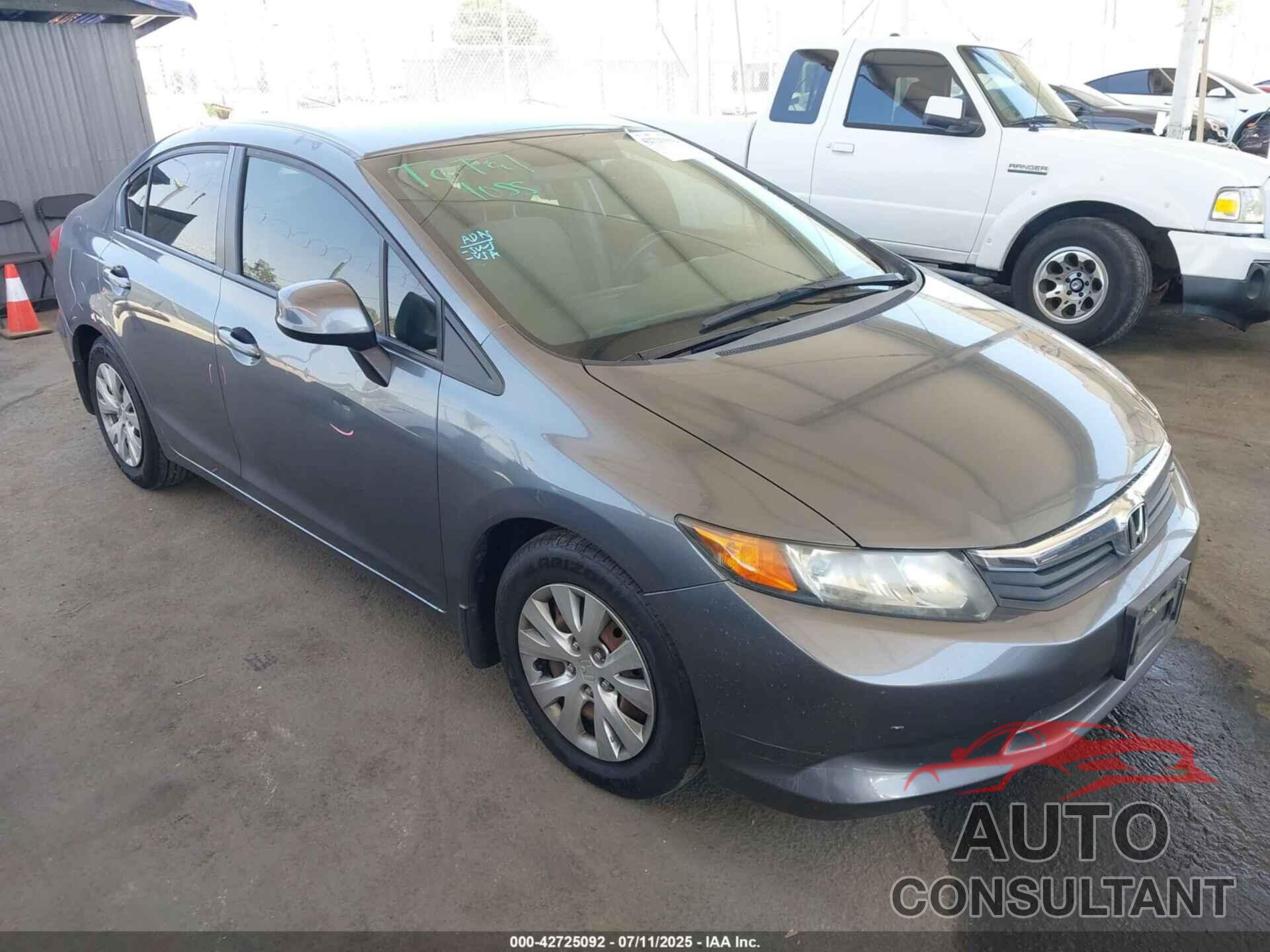 HONDA CIVIC 2012 - 19XFB2F56CE353891