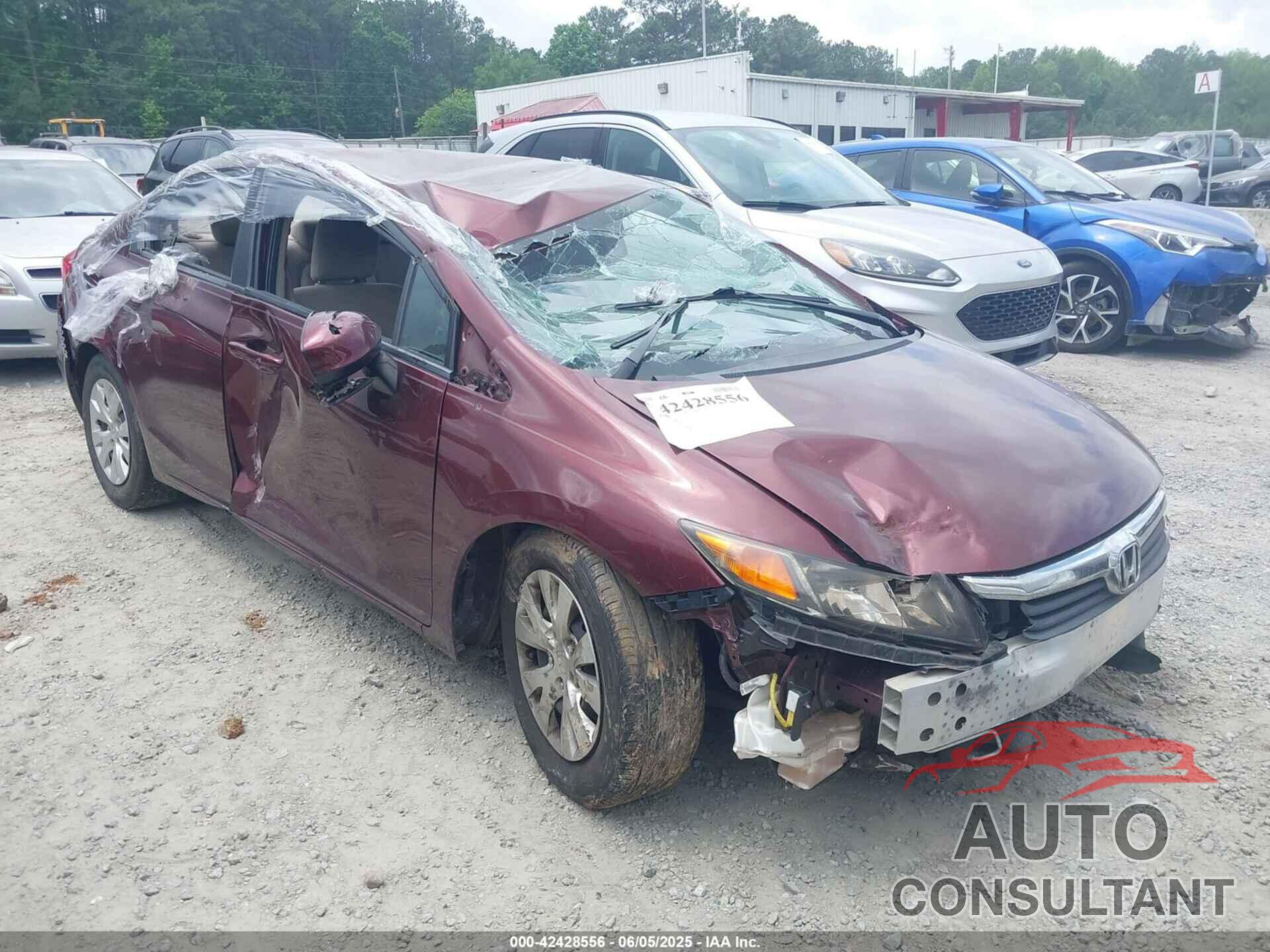 HONDA CIVIC 2012 - 19XFB2F59CE083748