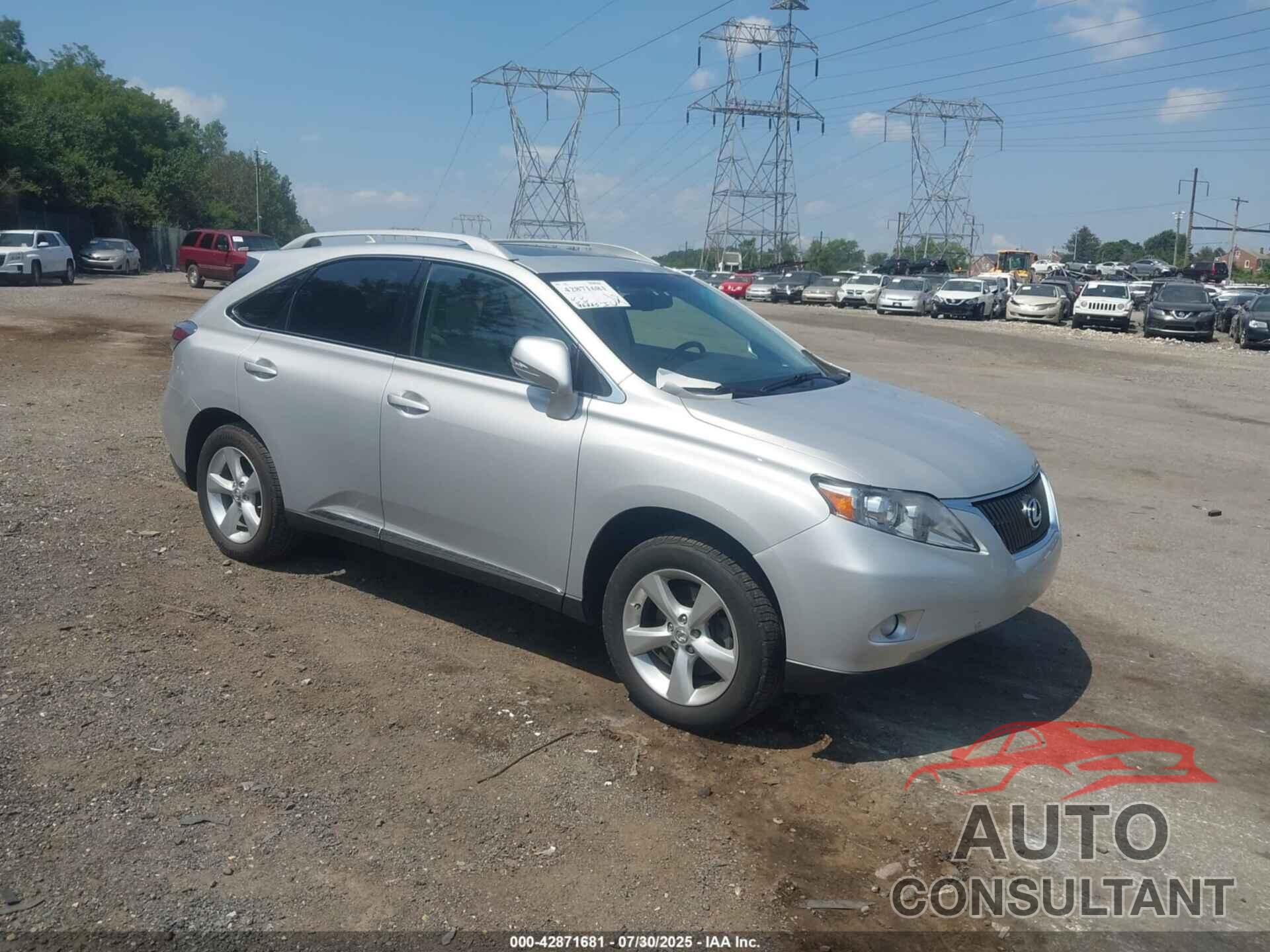 LEXUS RX 350 2010 - 2T2BK1BA9AC072817