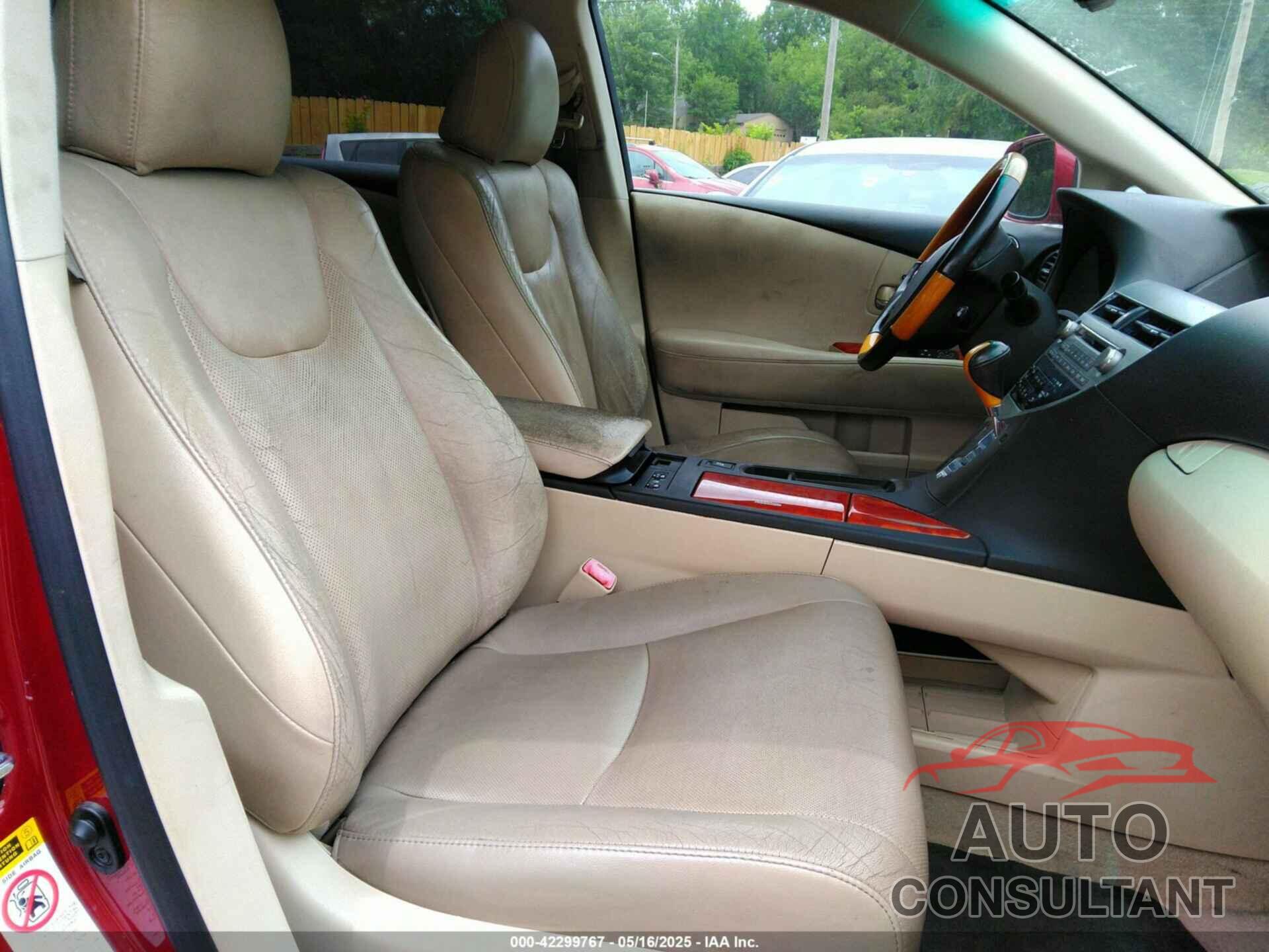 LEXUS RX 350 2010 - 2T2ZK1BA4AC029940