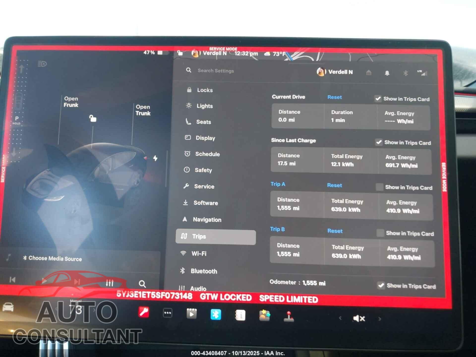 TESLA MODEL 3 2025 - 5YJ3E1ET5SF073148