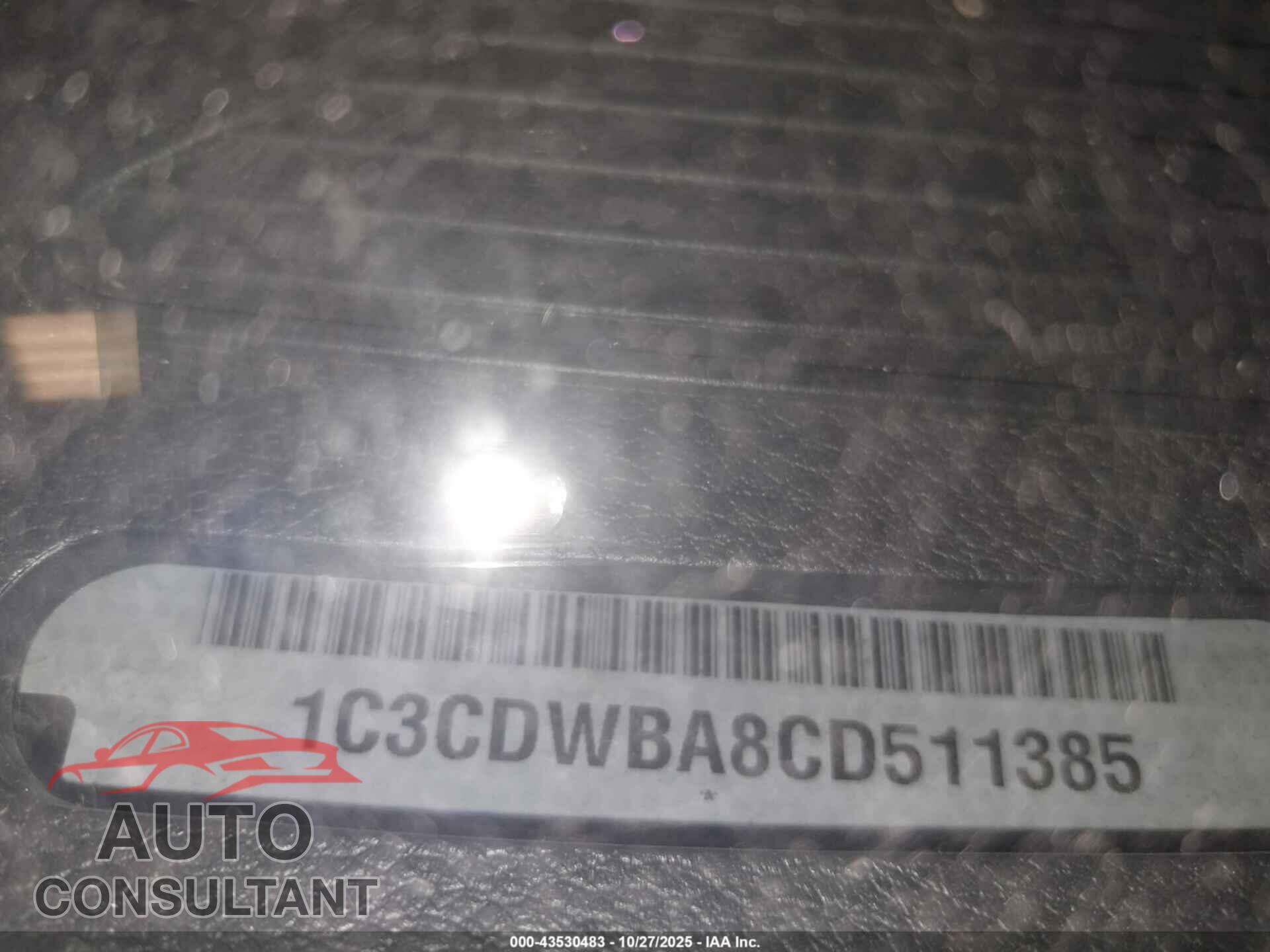 DODGE CALIBER 2012 - 1C3CDWBA8CD511385