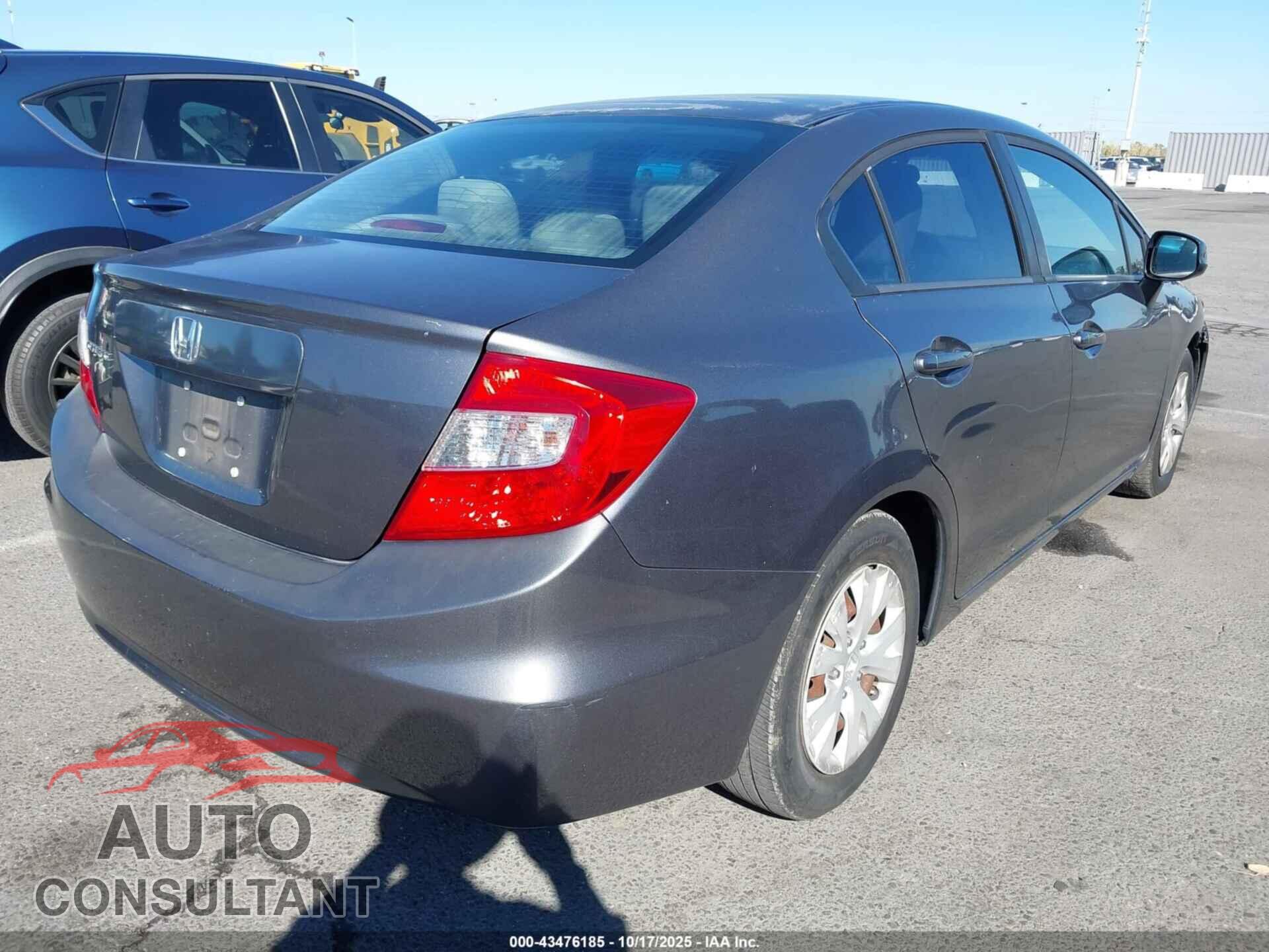 HONDA CIVIC 2012 - 19XFB2F54CE392544
