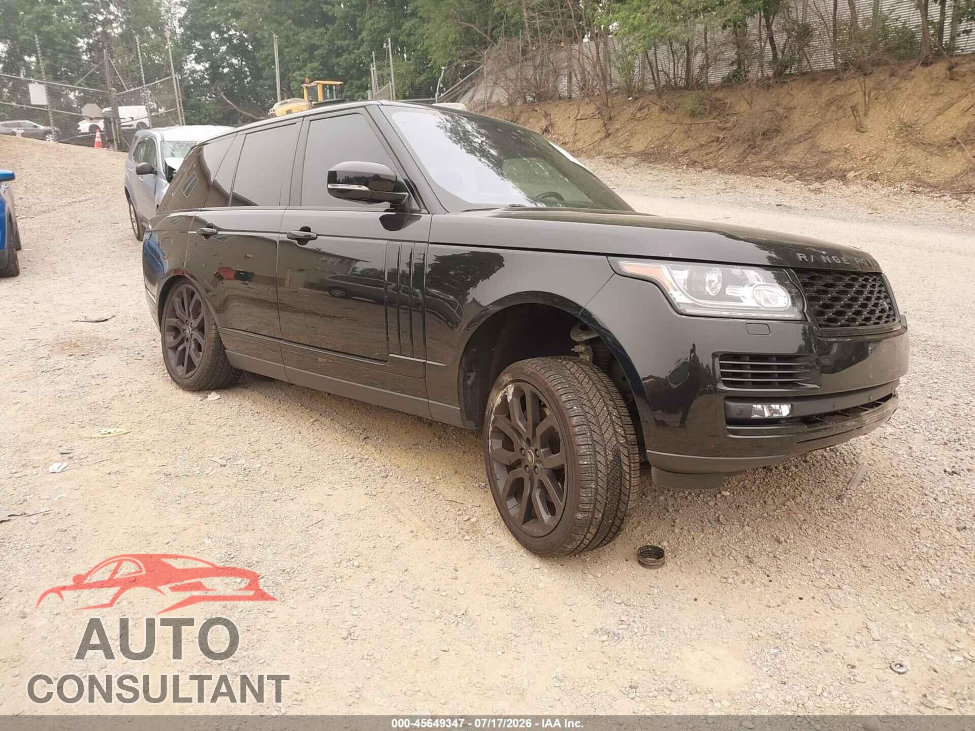 LAND ROVER RANGE ROVER 2017 - SALGS2FE9HA363354