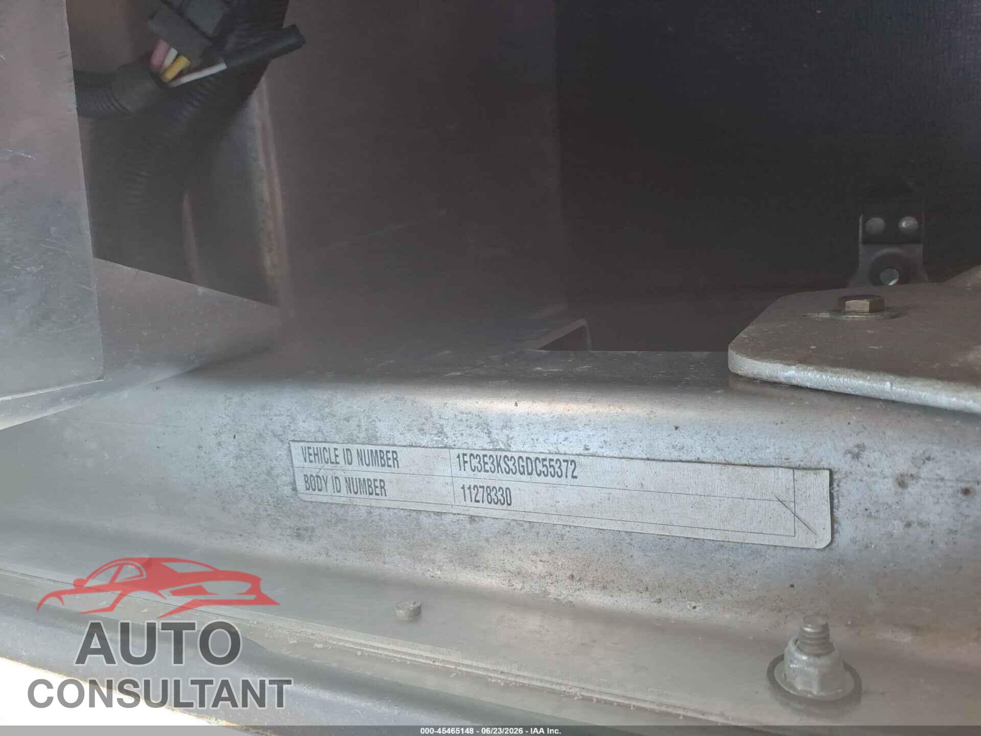 FORD E-350 STRIPPED 2016 - 1FC3E3KS3GDC55372