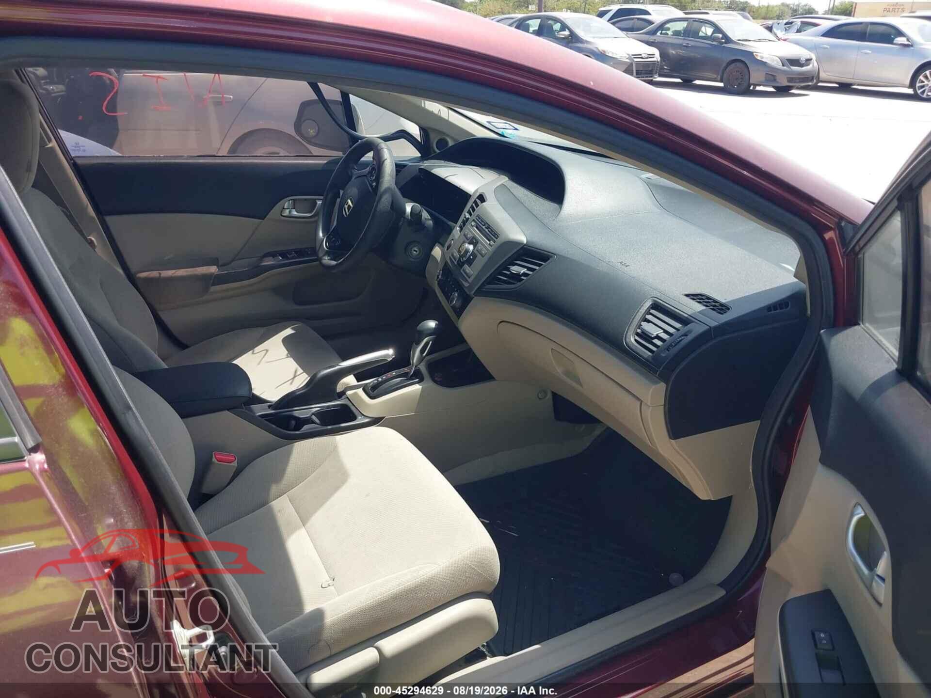 HONDA CIVIC 2012 - 2HGFB2F86CH535879