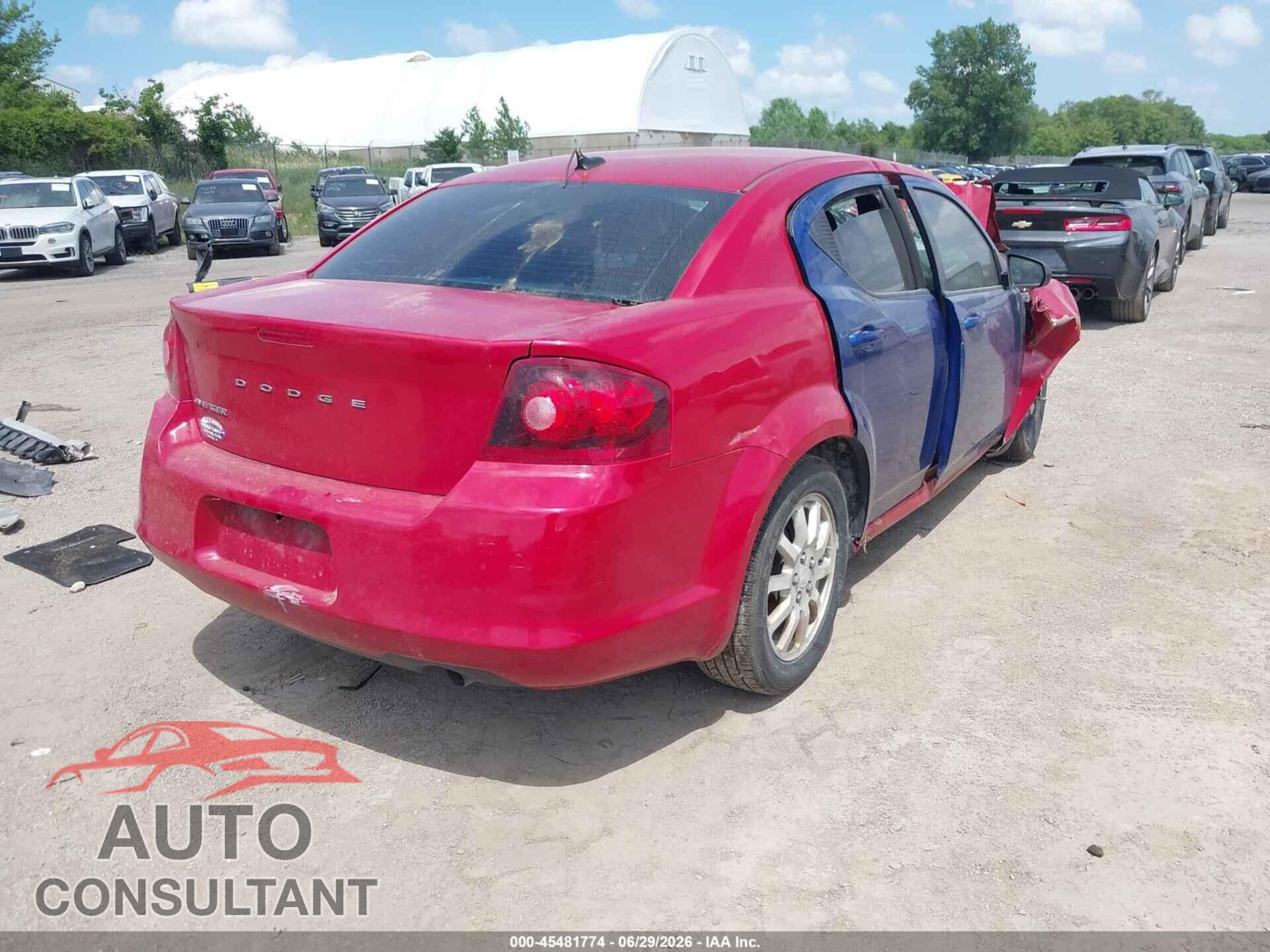 DODGE AVENGER 2013 - 1C3CDZAB7DN603661