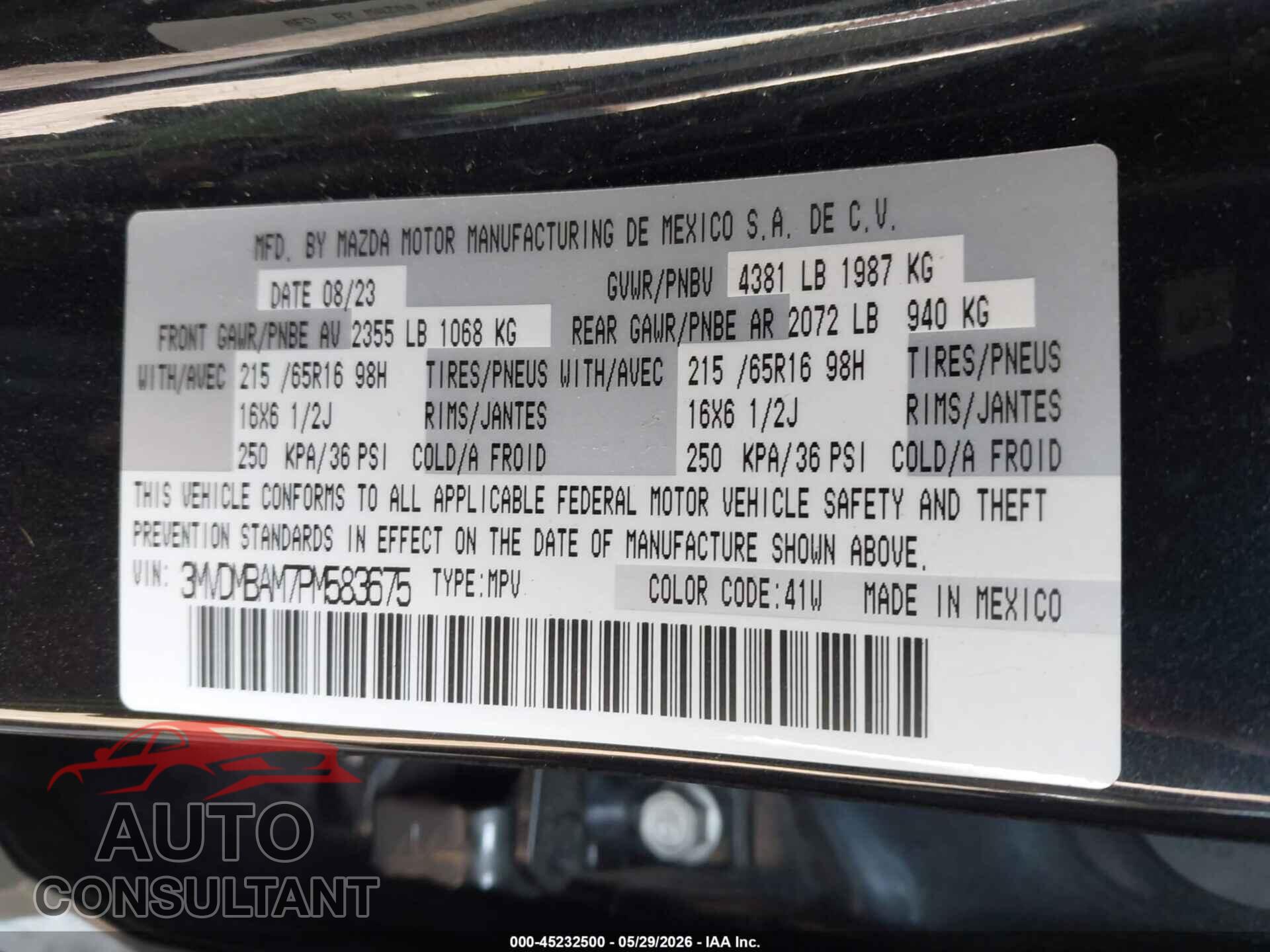 MAZDA CX-30 2023 - 3MVDMBAM7PM583675